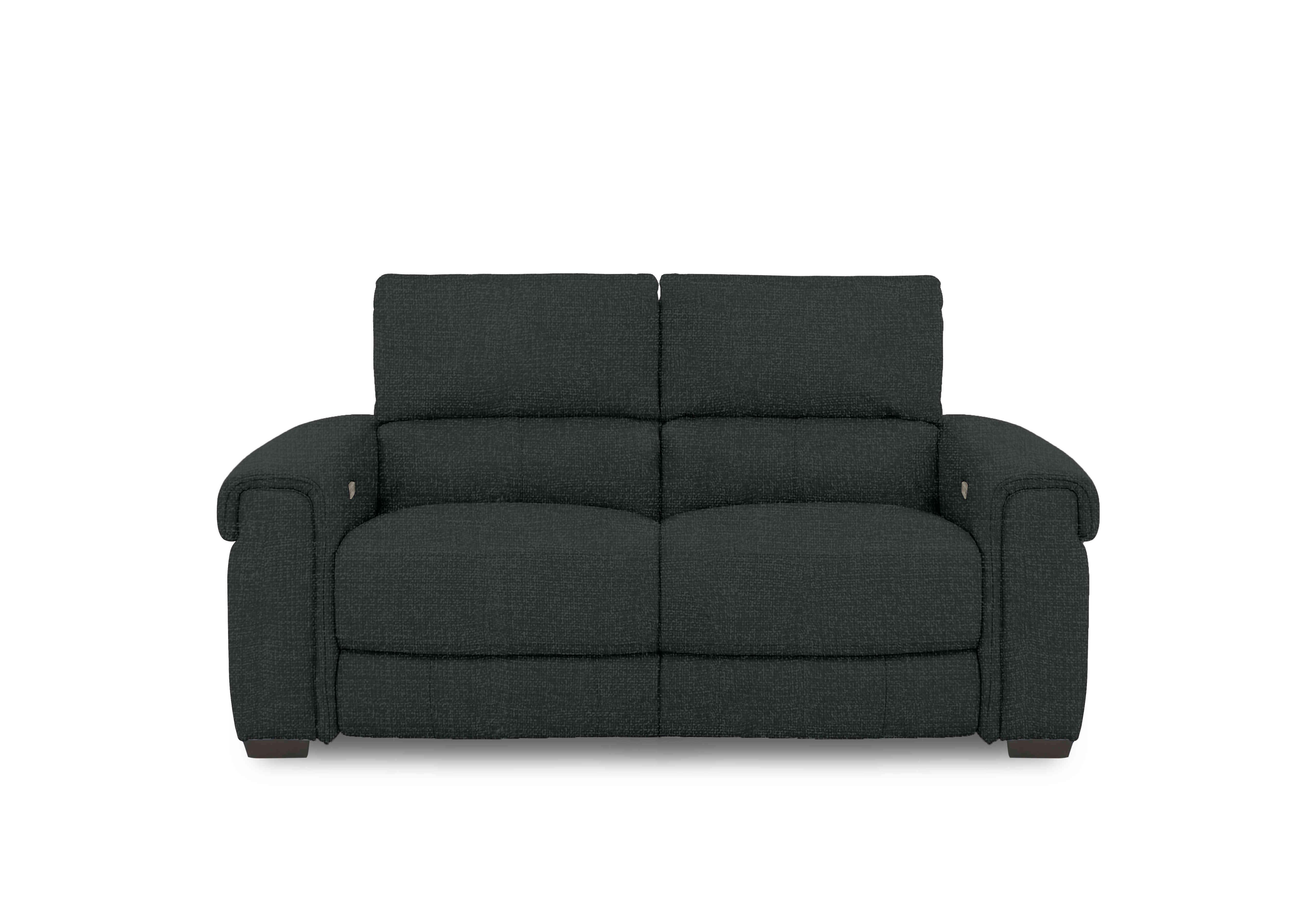 Nixon Fabric 2 Seater Sofa in Fab-Cac-R463 Black Mica on Furniture Village