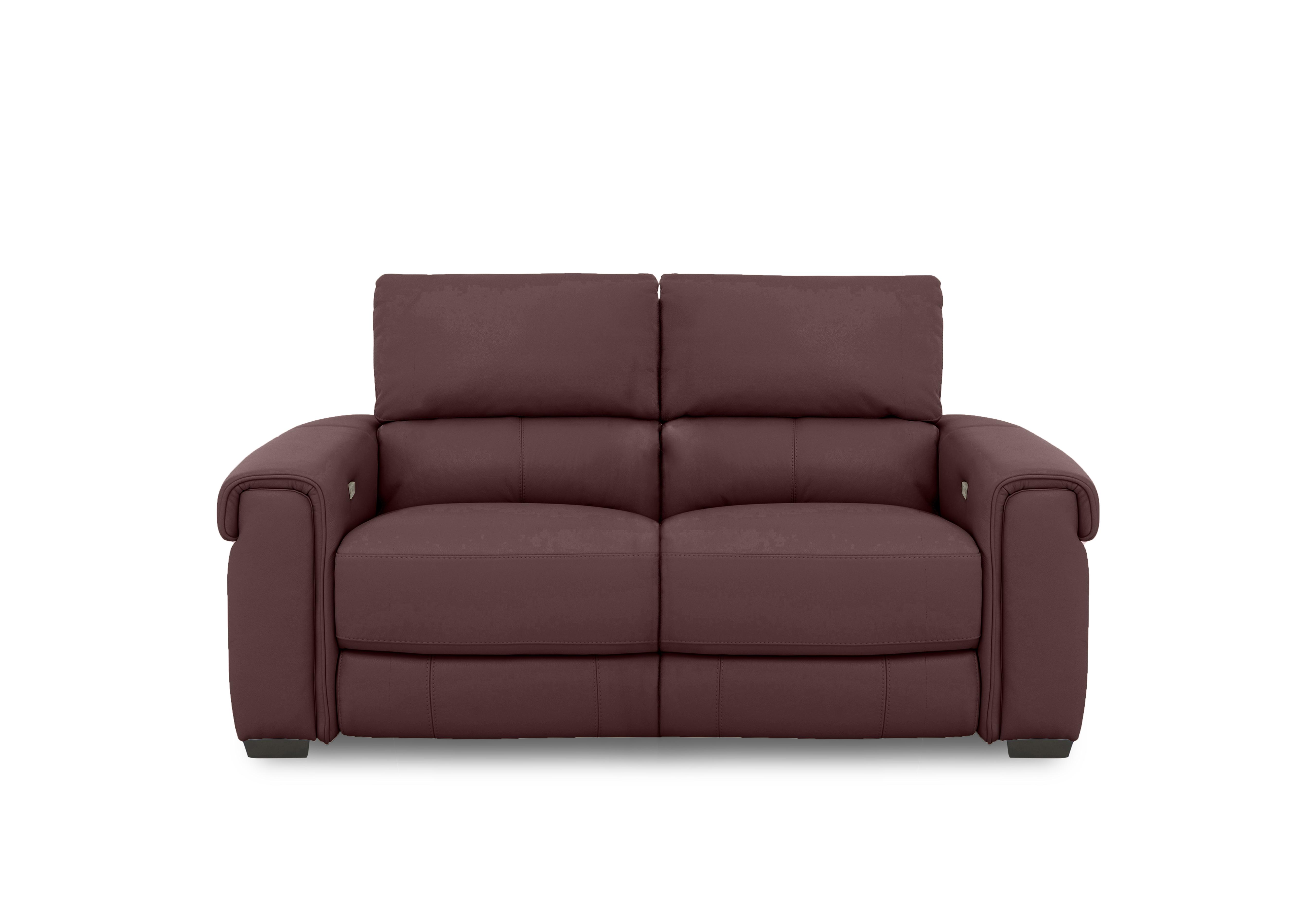 Nixon Leather 2 Seater Sofa in An-751b Burgundy on Furniture Village