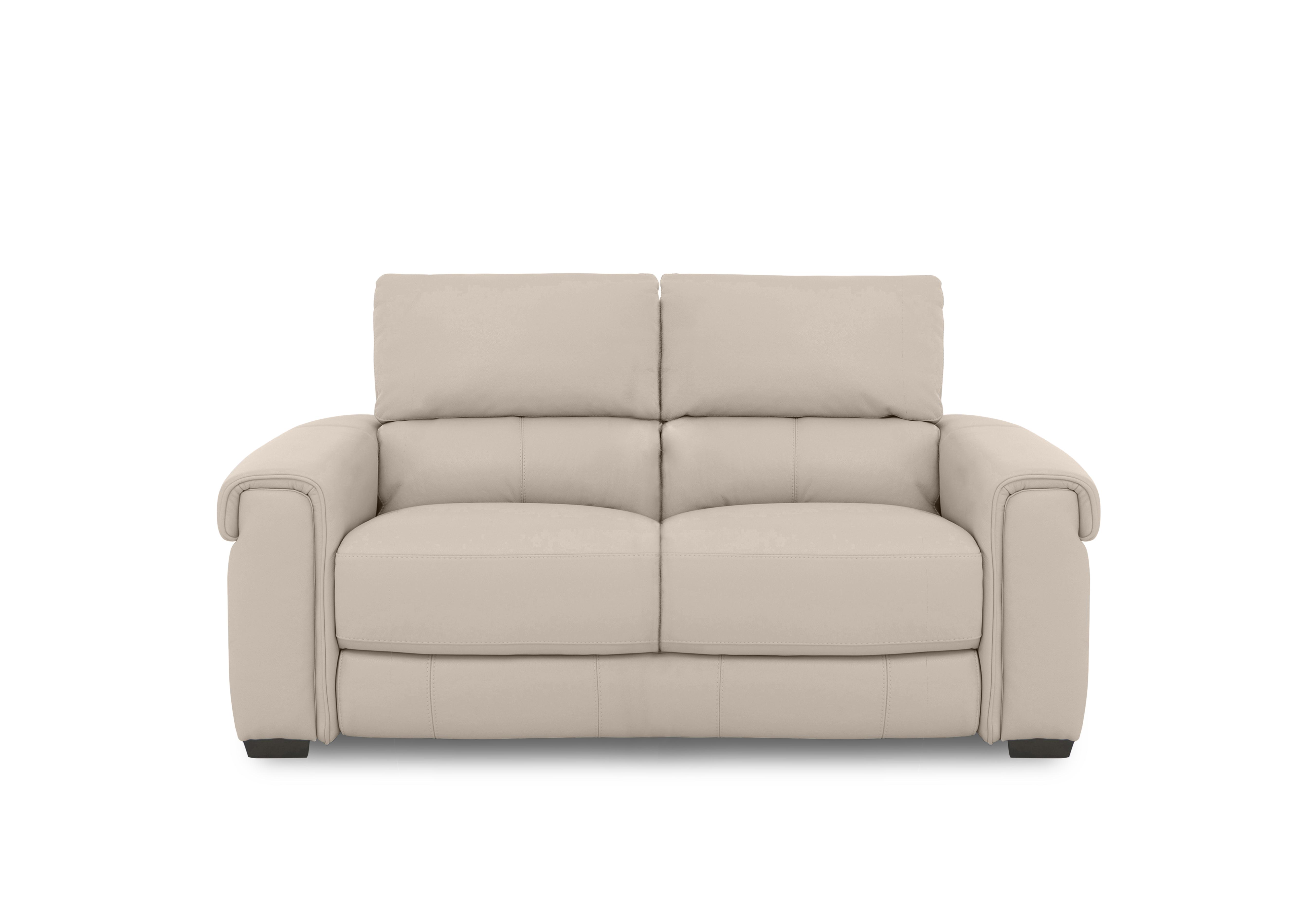 Nixon Leather 2 Seater Sofa in Bv-041e Dapple Grey on Furniture Village