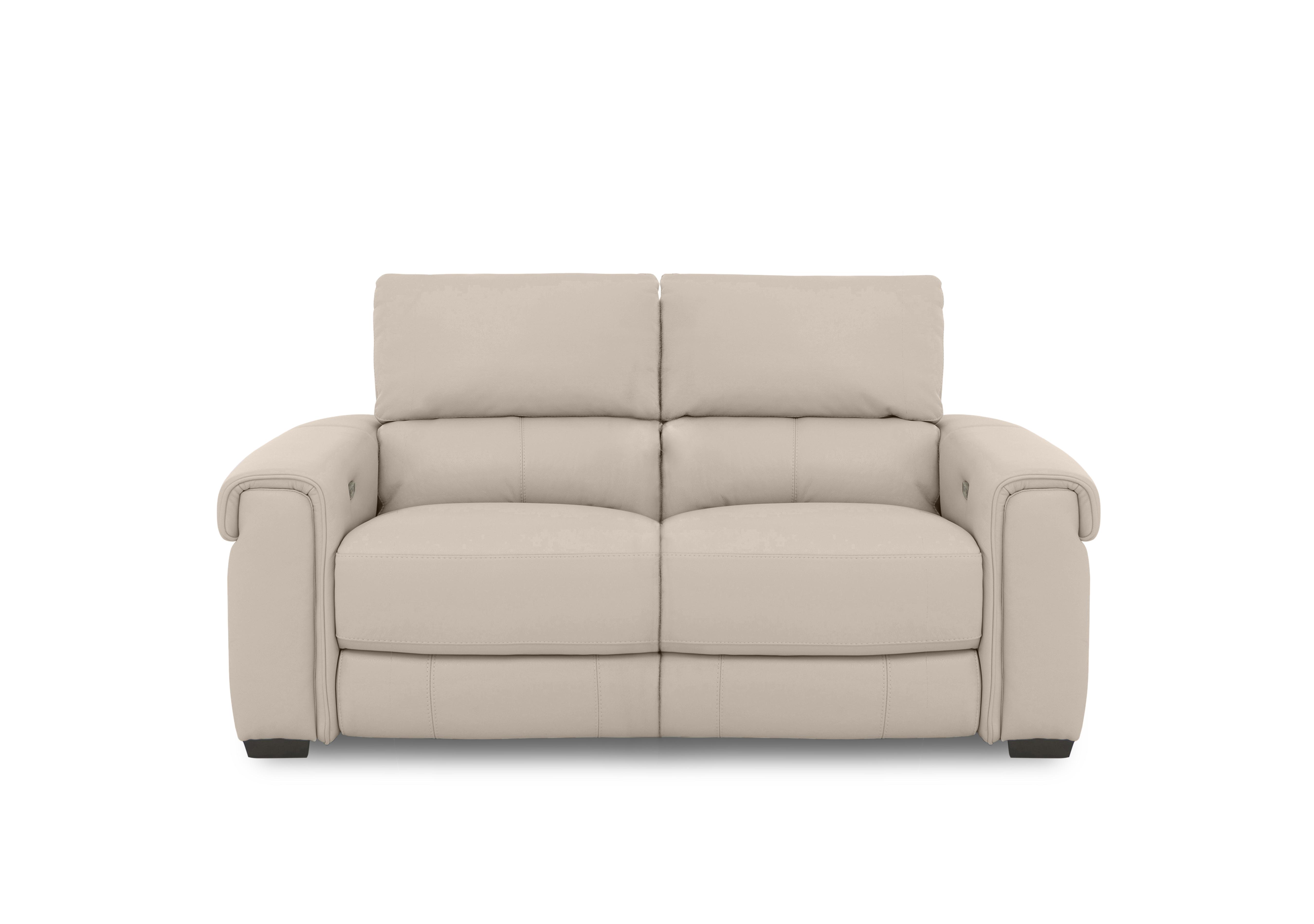Nixon Leather 2 Seater Sofa in Bv-041e Dapple Grey on Furniture Village