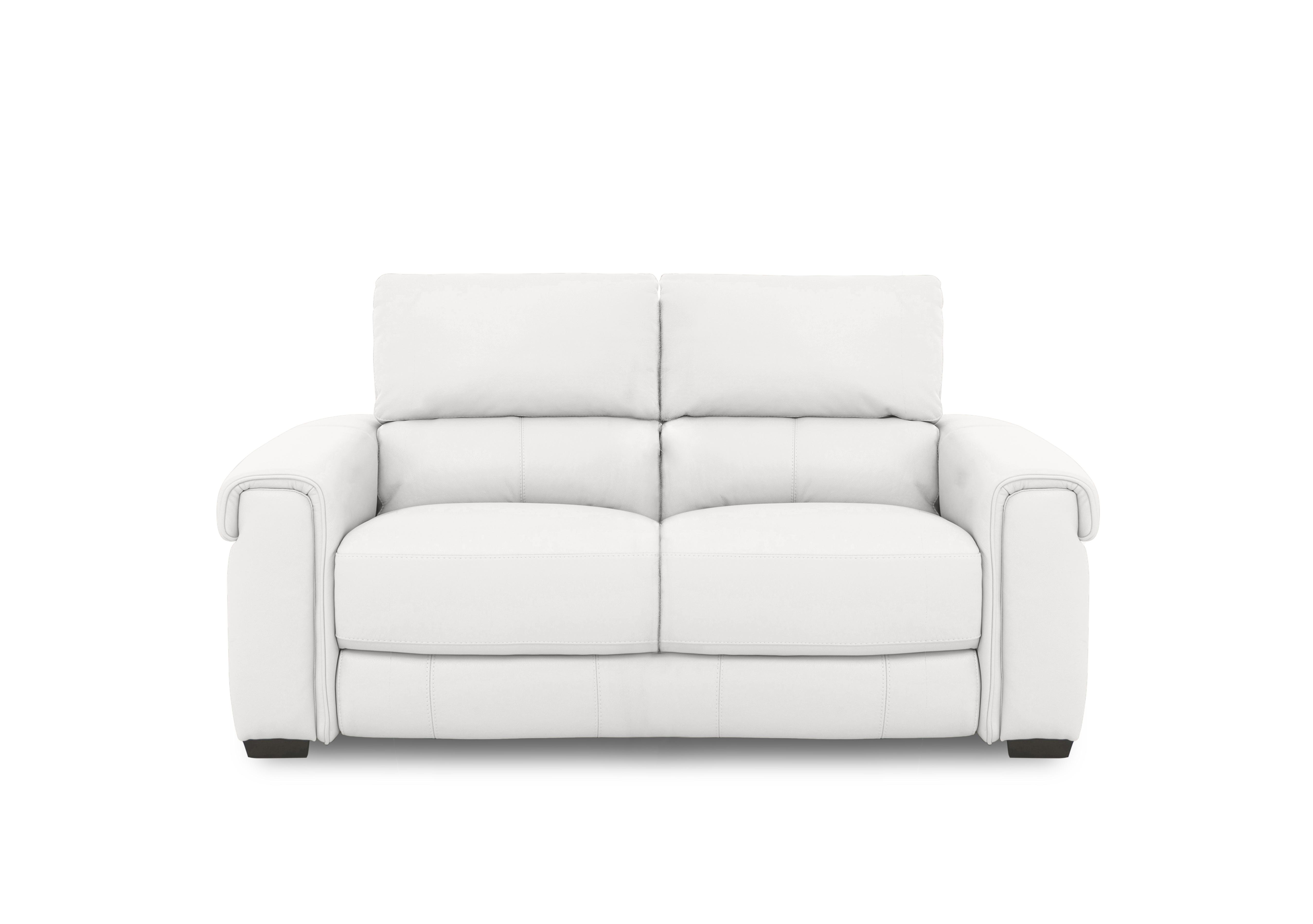 Nixon Leather 2 Seater Sofa in Bv-744d Star White on Furniture Village