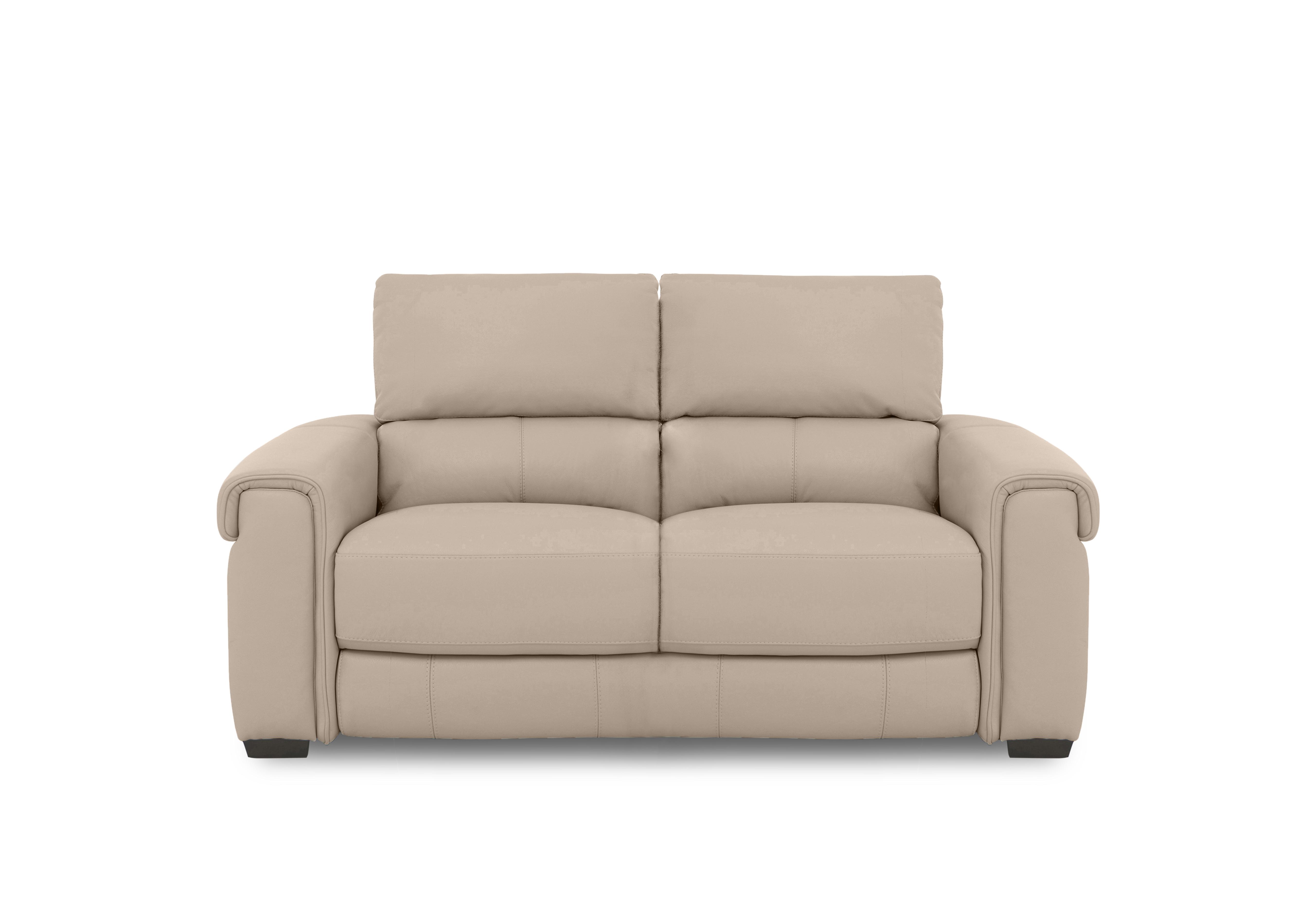 Nixon Leather 2 Seater Sofa in Hw-039c Pebble on Furniture Village