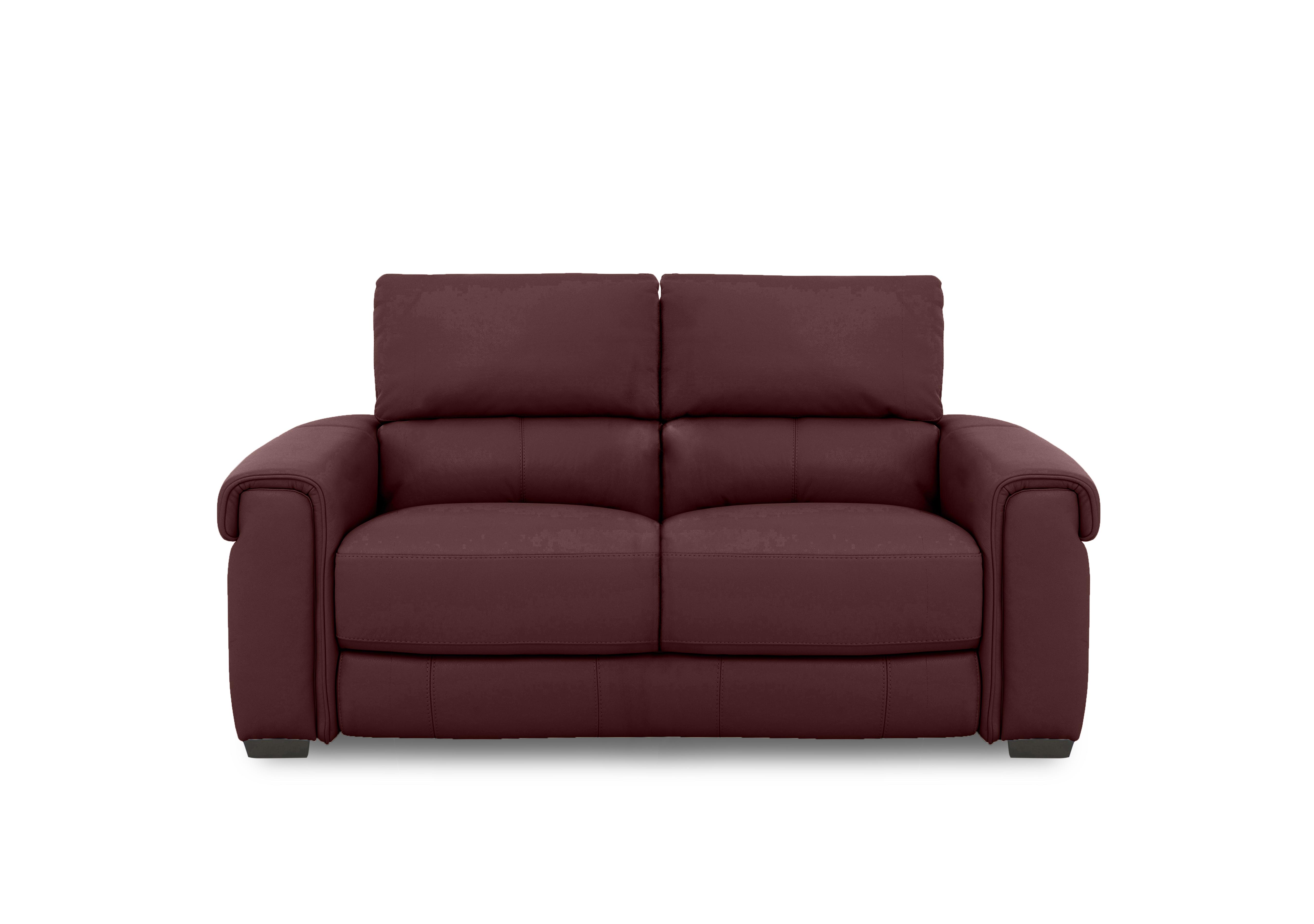 Nixon Leather 2 Seater Sofa in Nc-035c Deep Red on Furniture Village