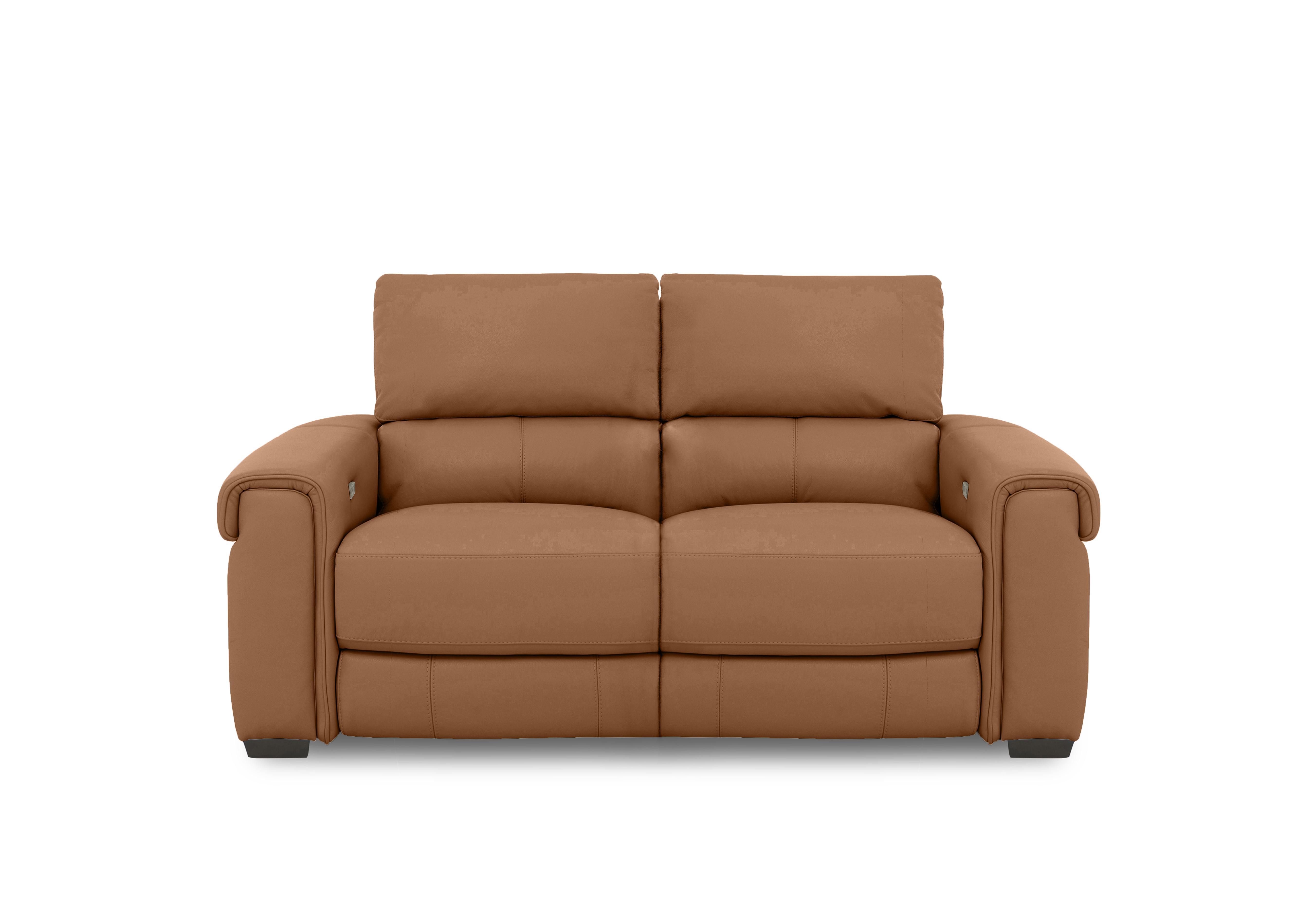 Nixon Leather 2 Seater Sofa in Nc-334e Pecan Brown on Furniture Village