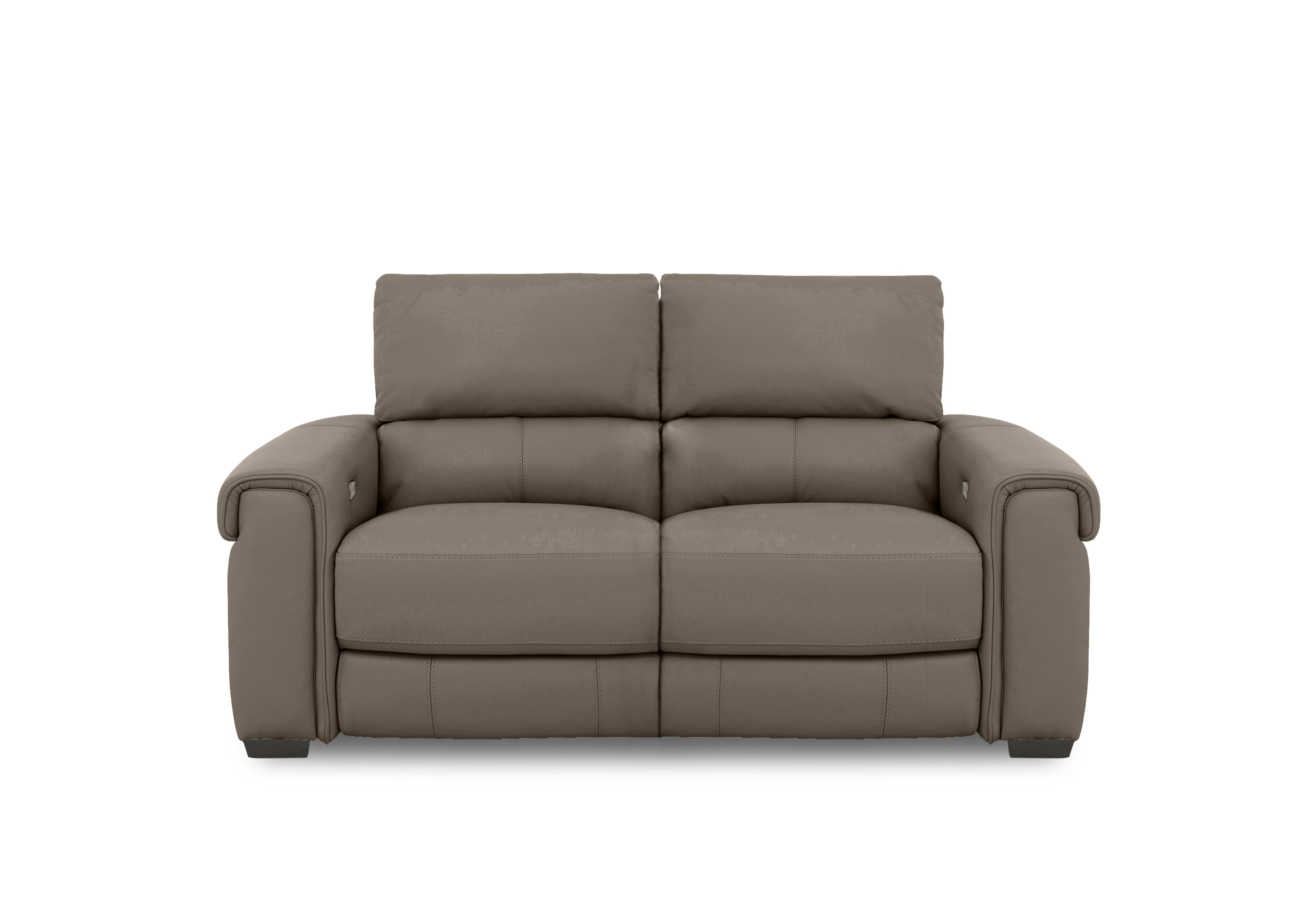 Nixon Leather 2 Seater Sofa in Nw-513e Bark on Furniture Village