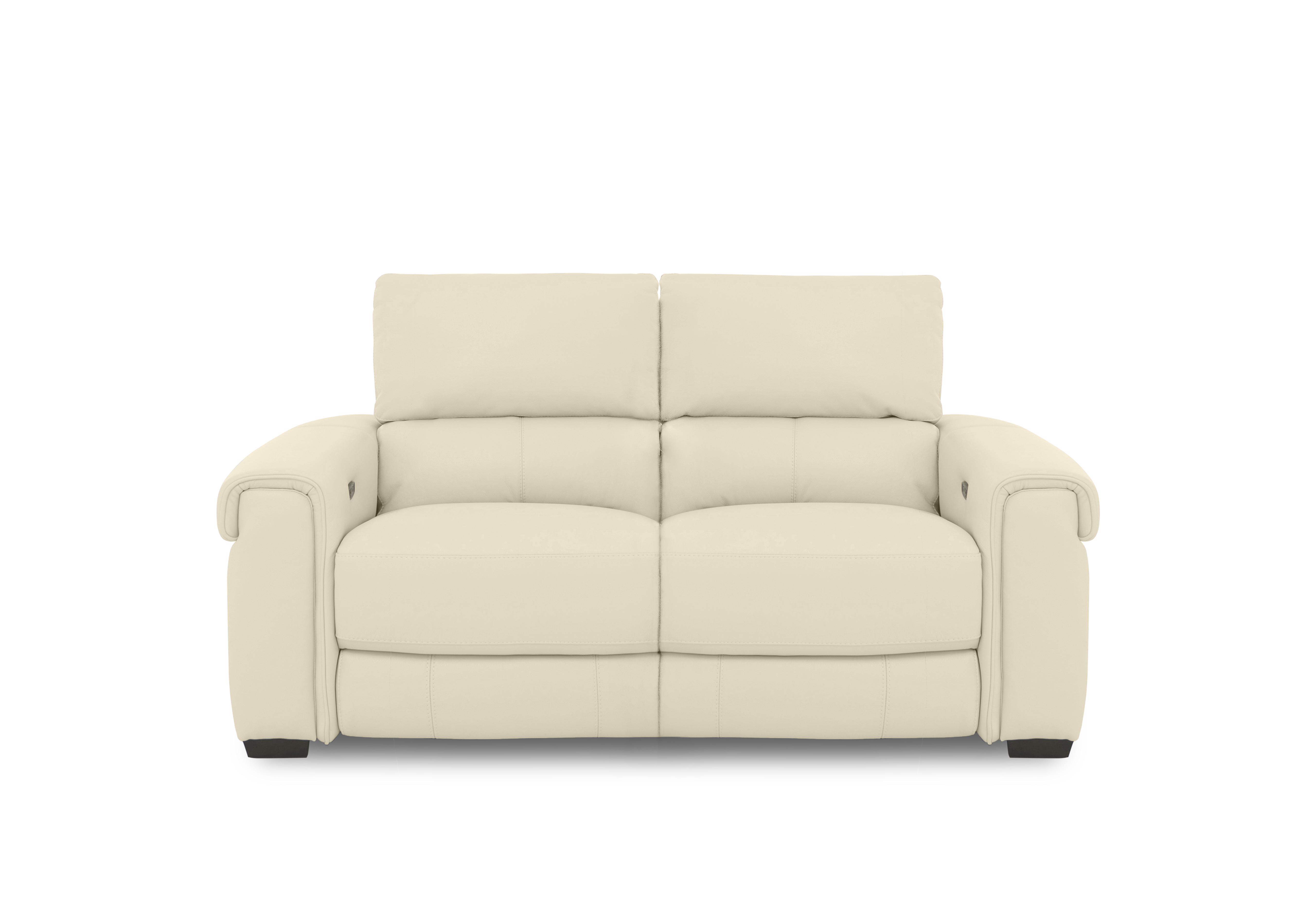 Nixon Leather 2 Seater Sofa in Nw-521e Frost on Furniture Village