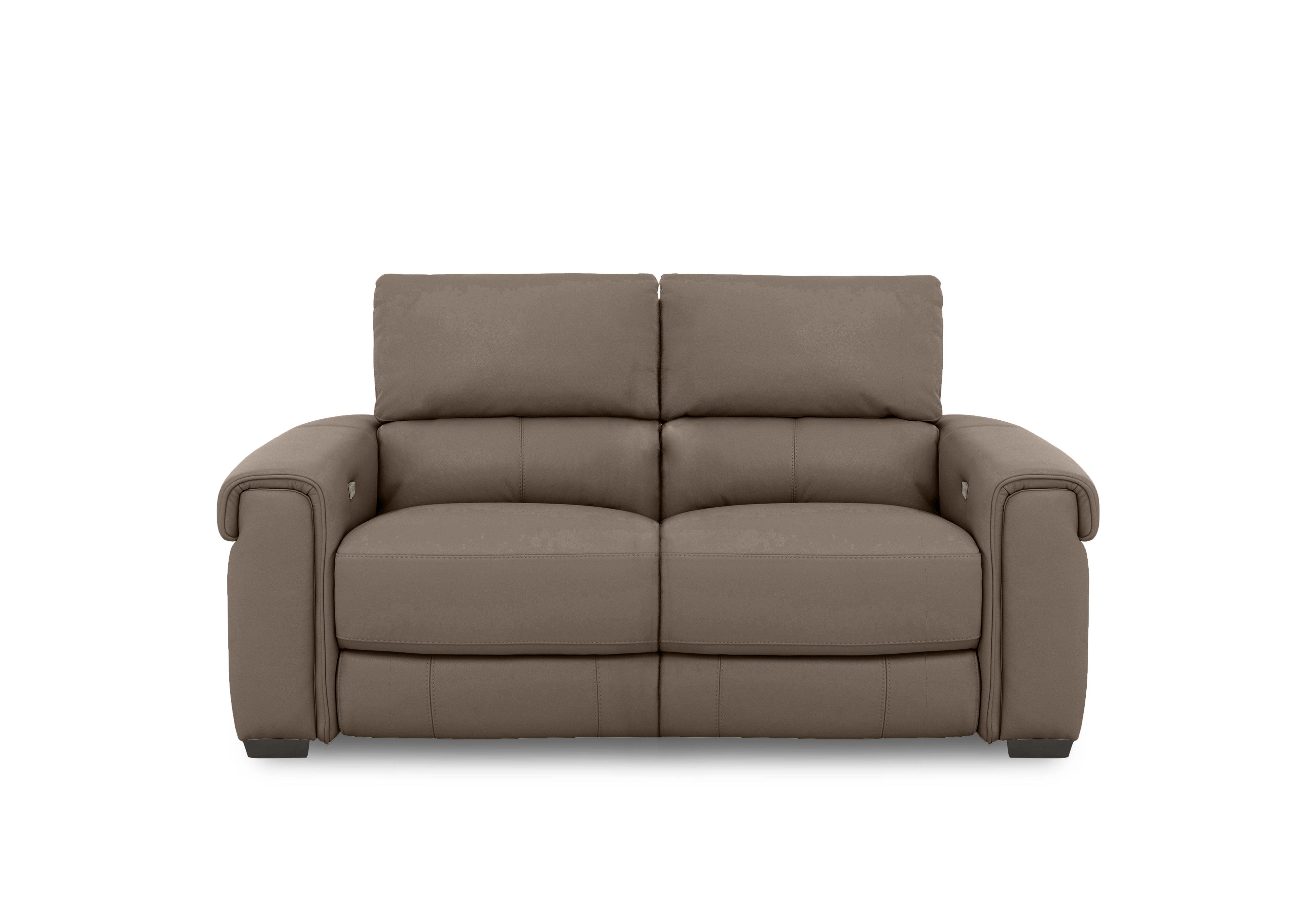 Nixon Leather 2 Seater Sofa in Nw-586e Fawn on Furniture Village