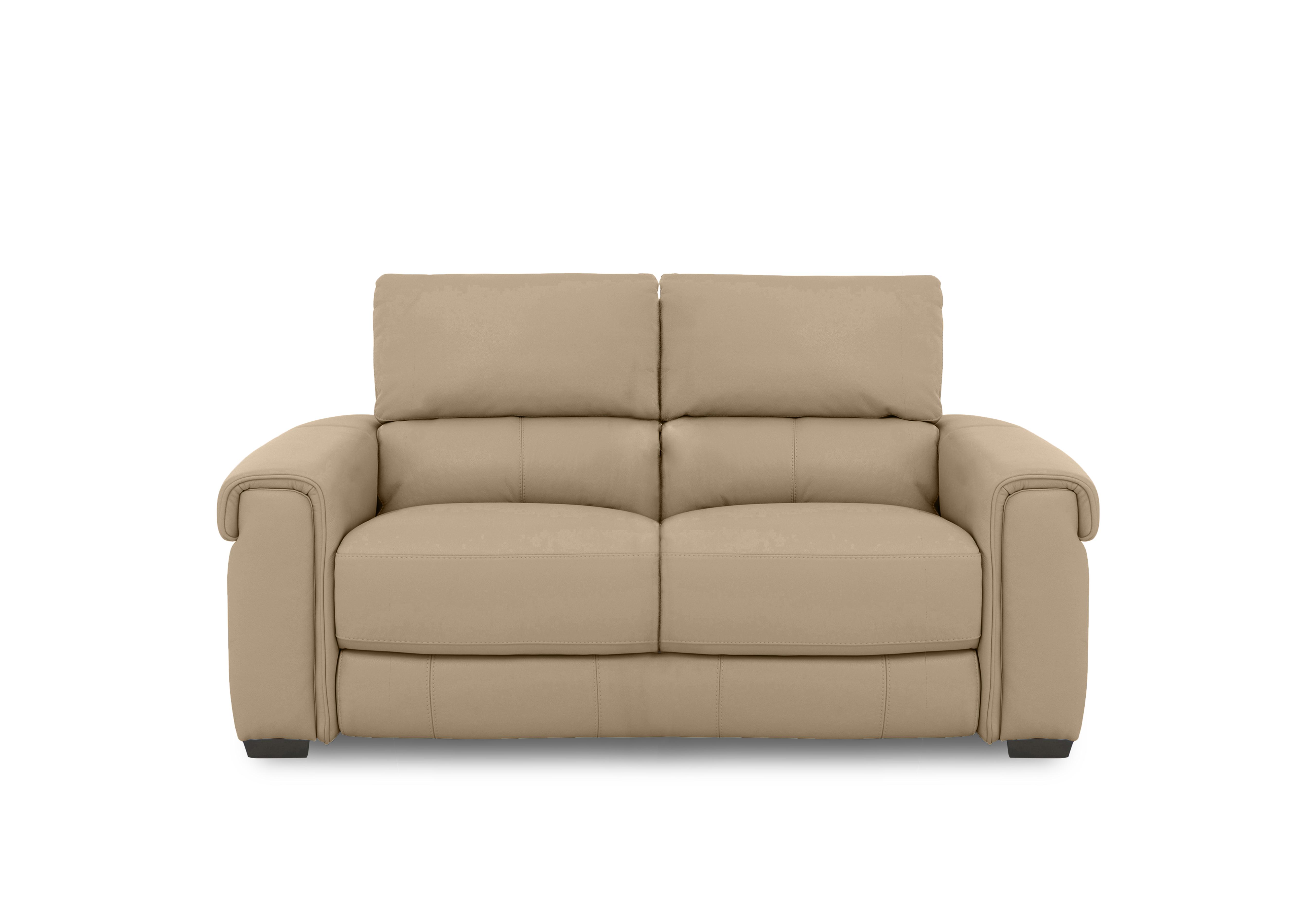 Nixon Leather 2 Seater Sofa in Nw-8475 Nude on Furniture Village