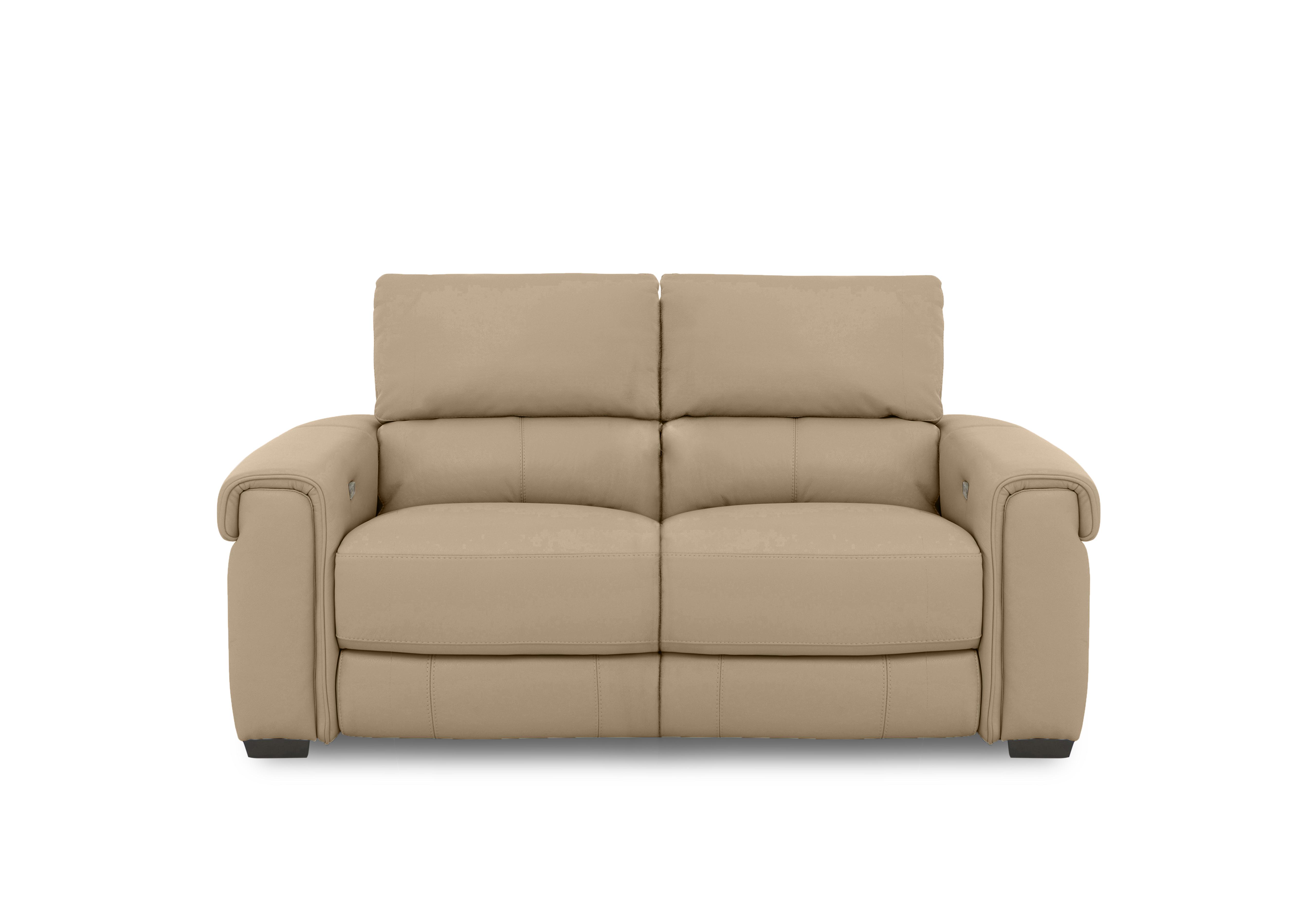 Nixon Leather 2 Seater Sofa in Nw-8475 Nude on Furniture Village