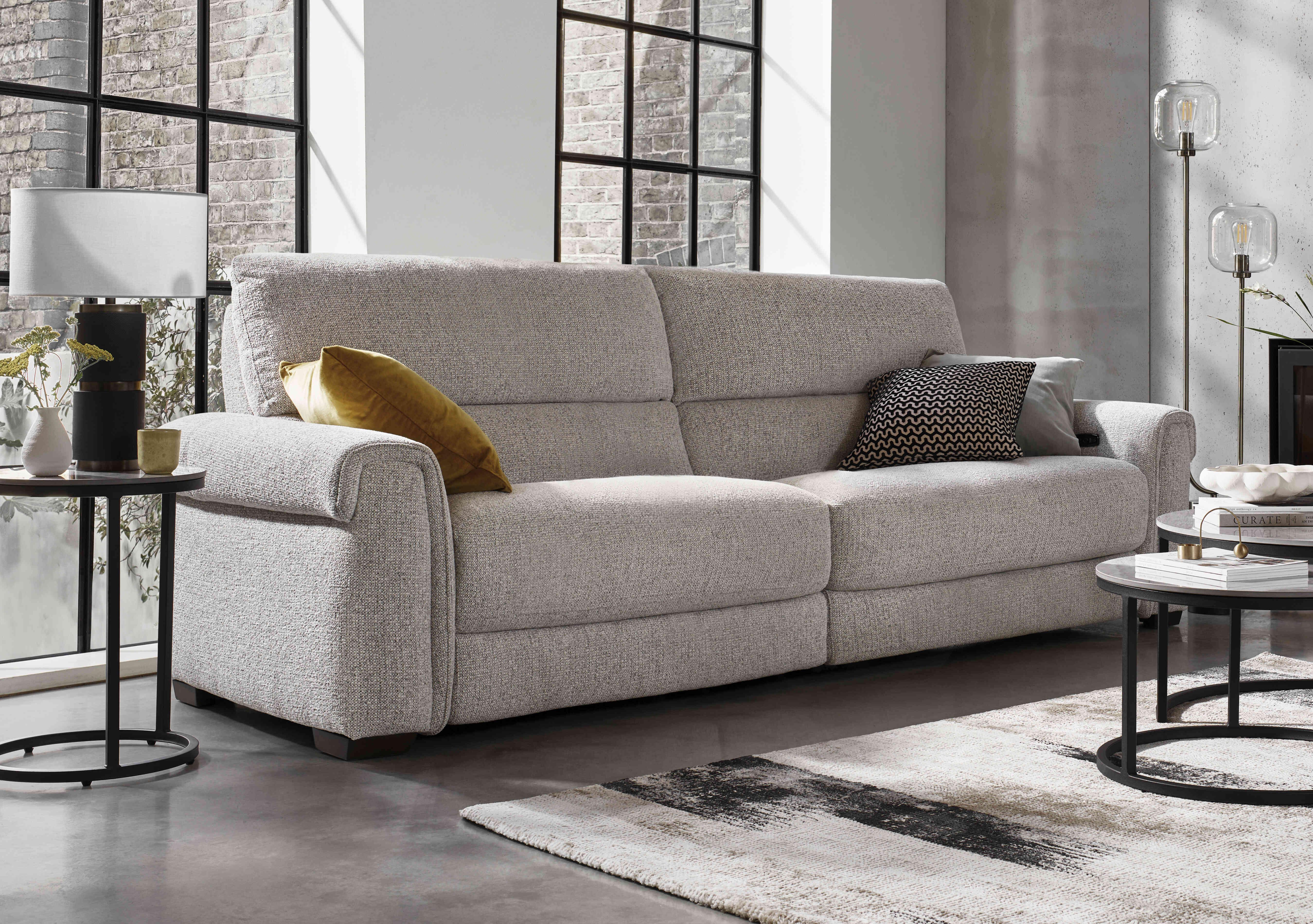 Nixon Fabric 3 Seater Sofa in  on Furniture Village