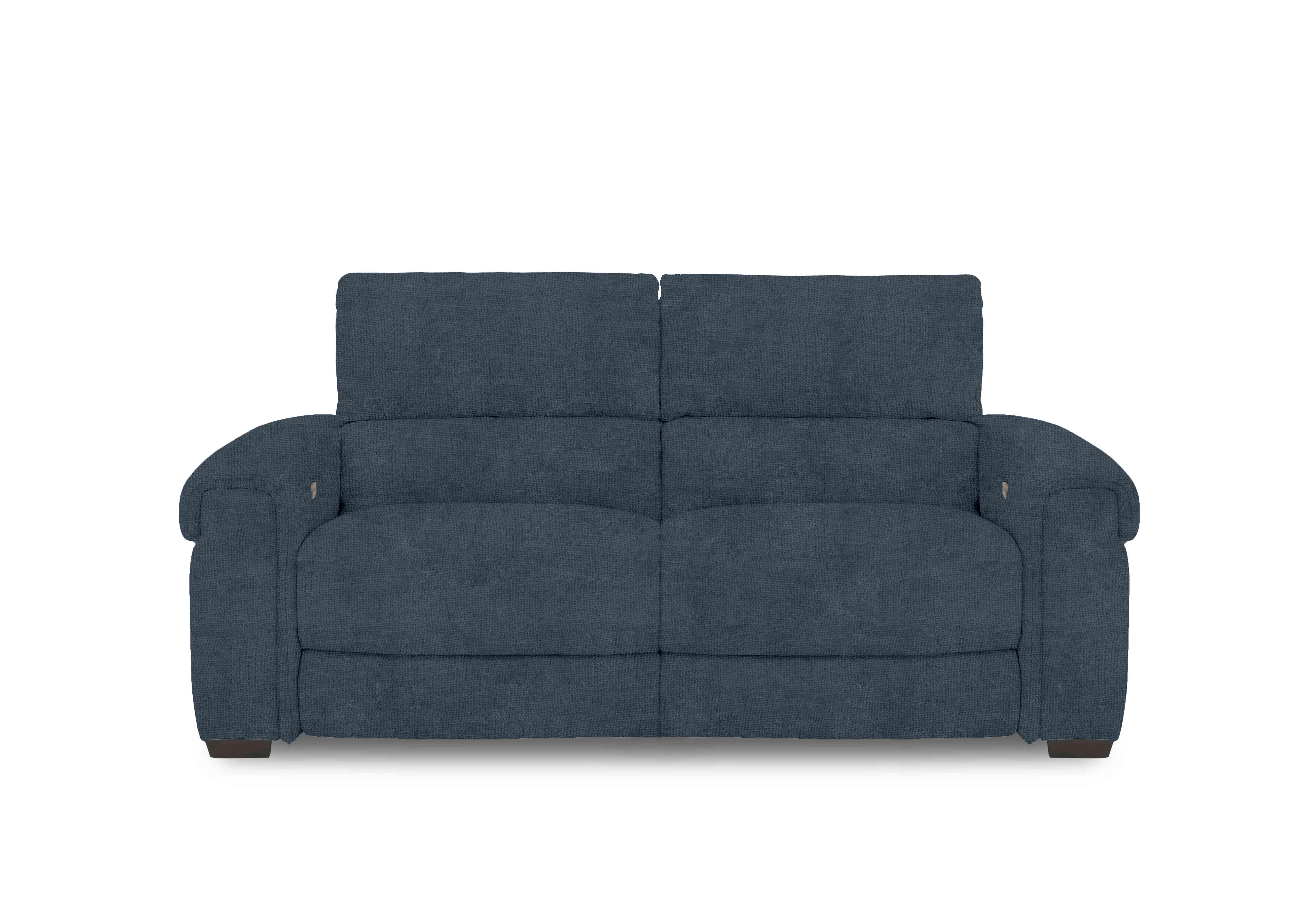 Nixon Fabric 3 Seater Sofa in Fab-Coe-R303 Silverish Blue on Furniture Village