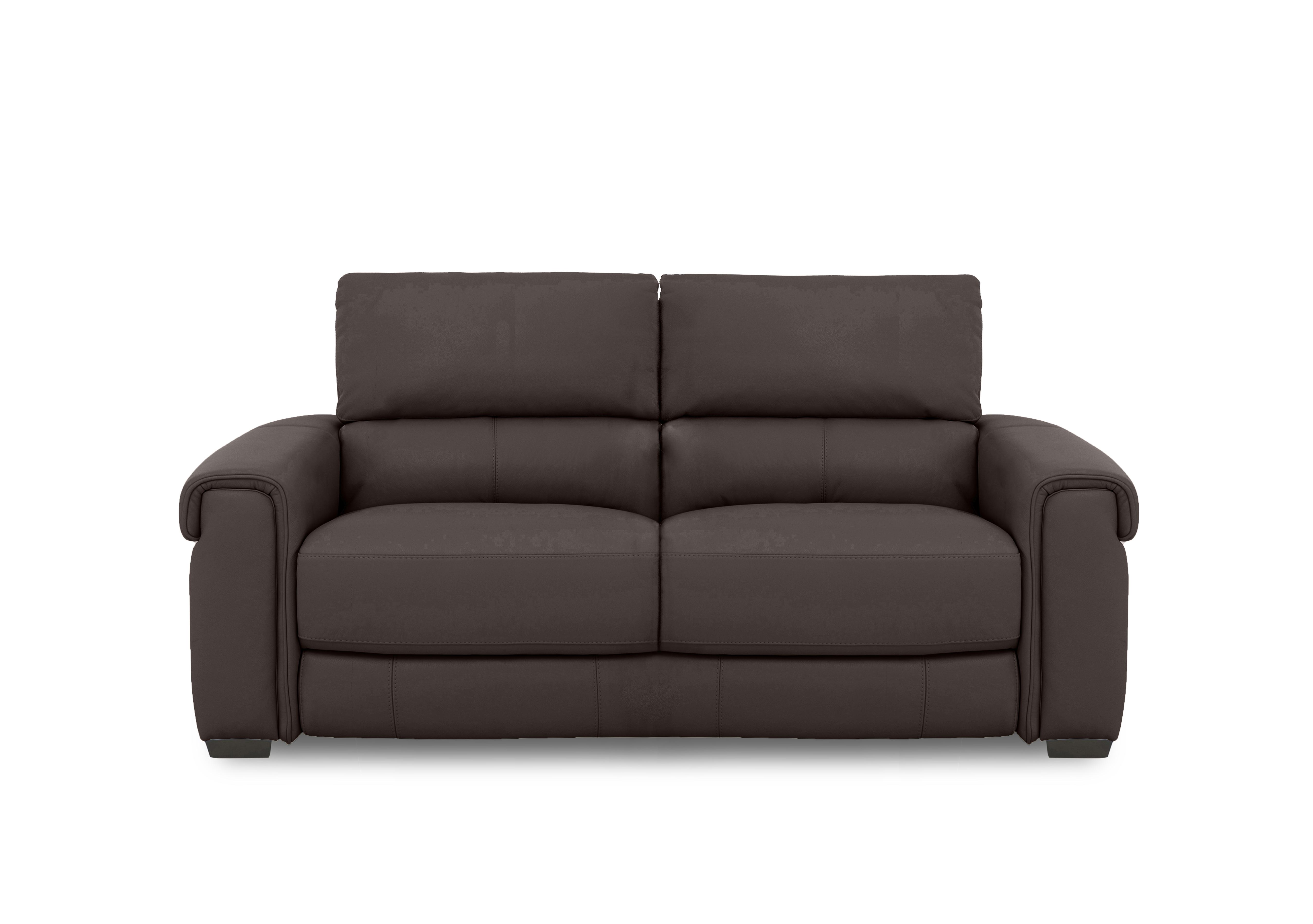 Nixon Leather 3 Seater Sofa in An-920d Teak on Furniture Village
