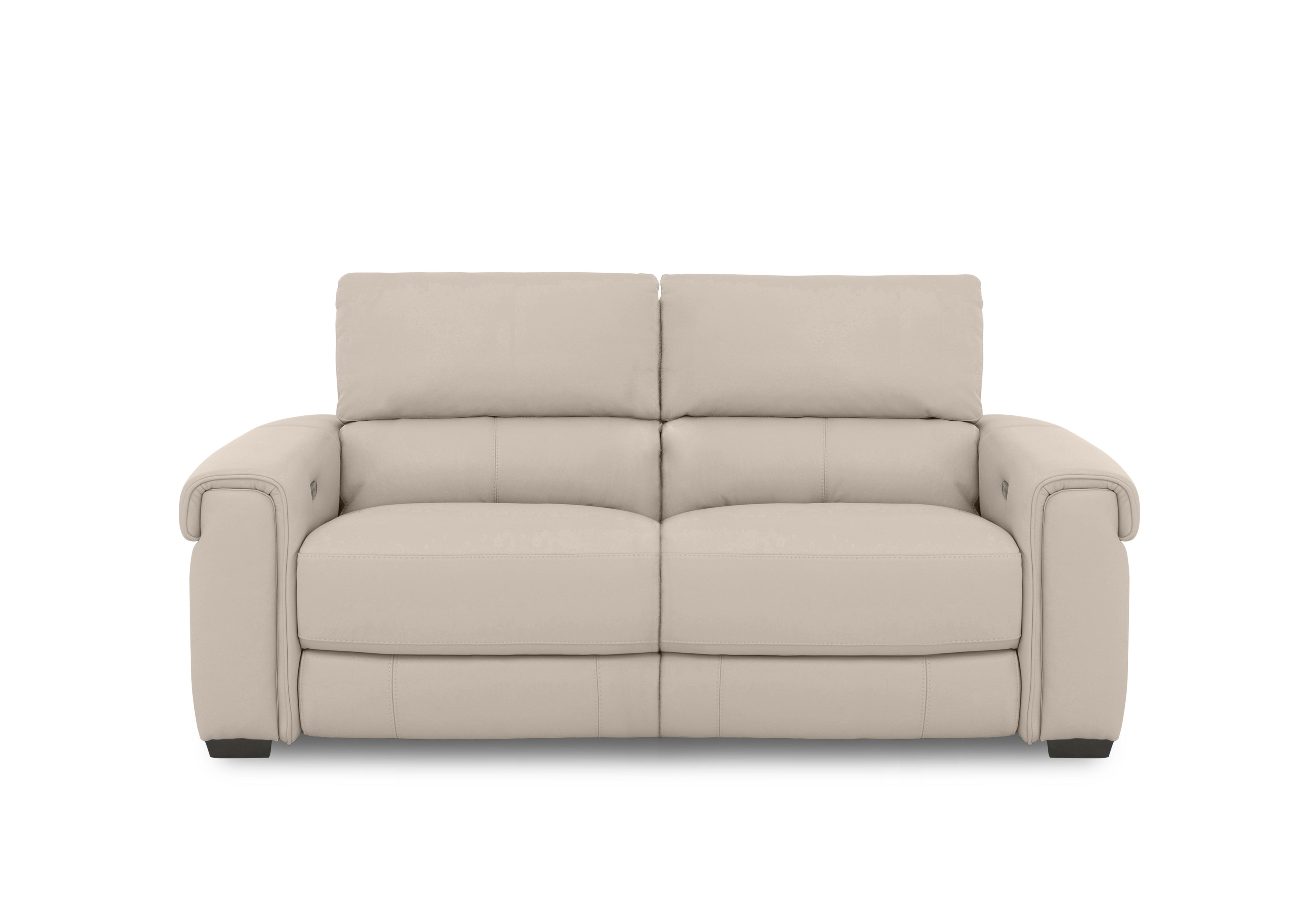 Nixon Leather 3 Seater Sofa in Bv-041e Dapple Grey on Furniture Village