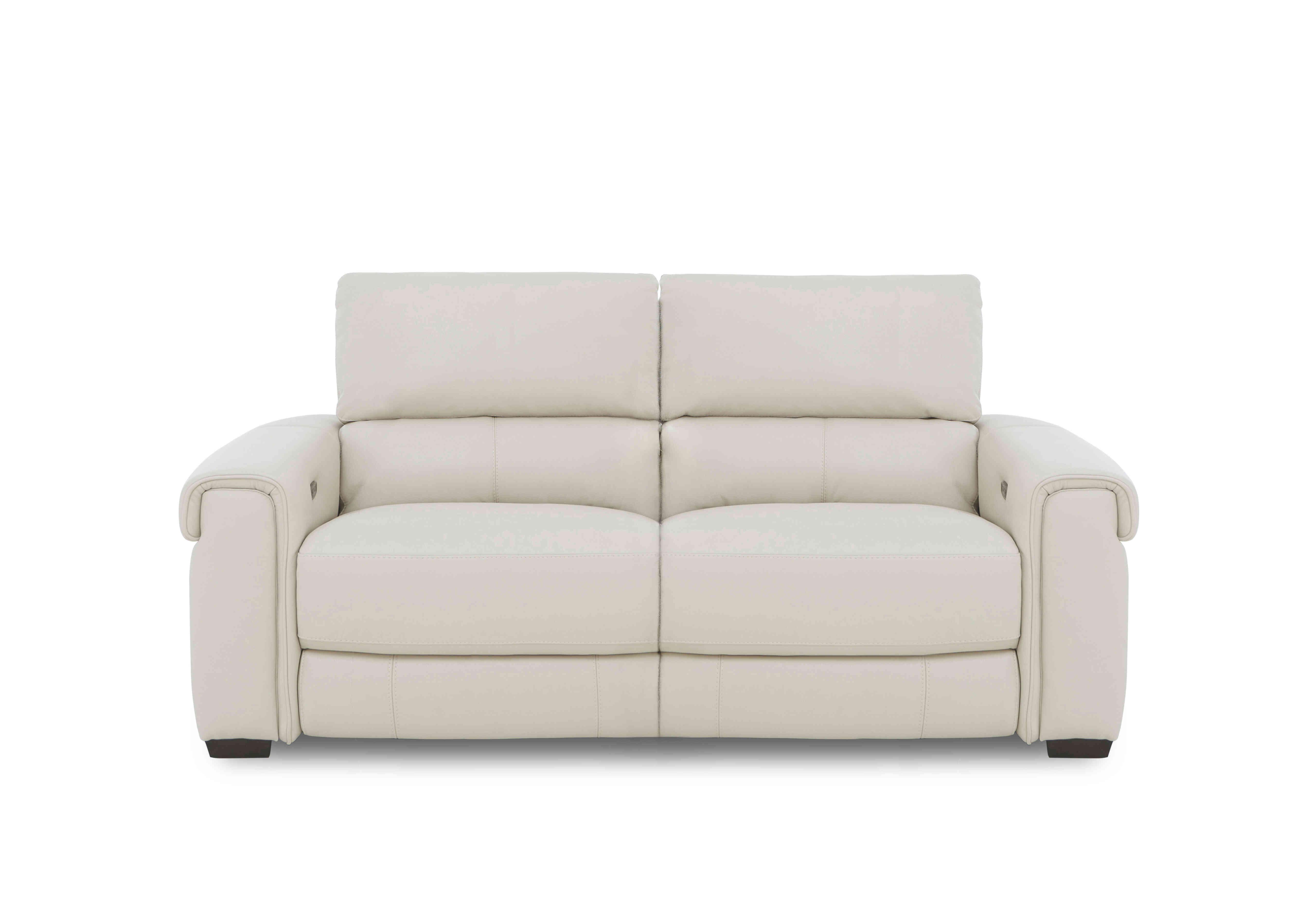 Nixon Leather 3 Seater Sofa in Bv-156e Frost on Furniture Village