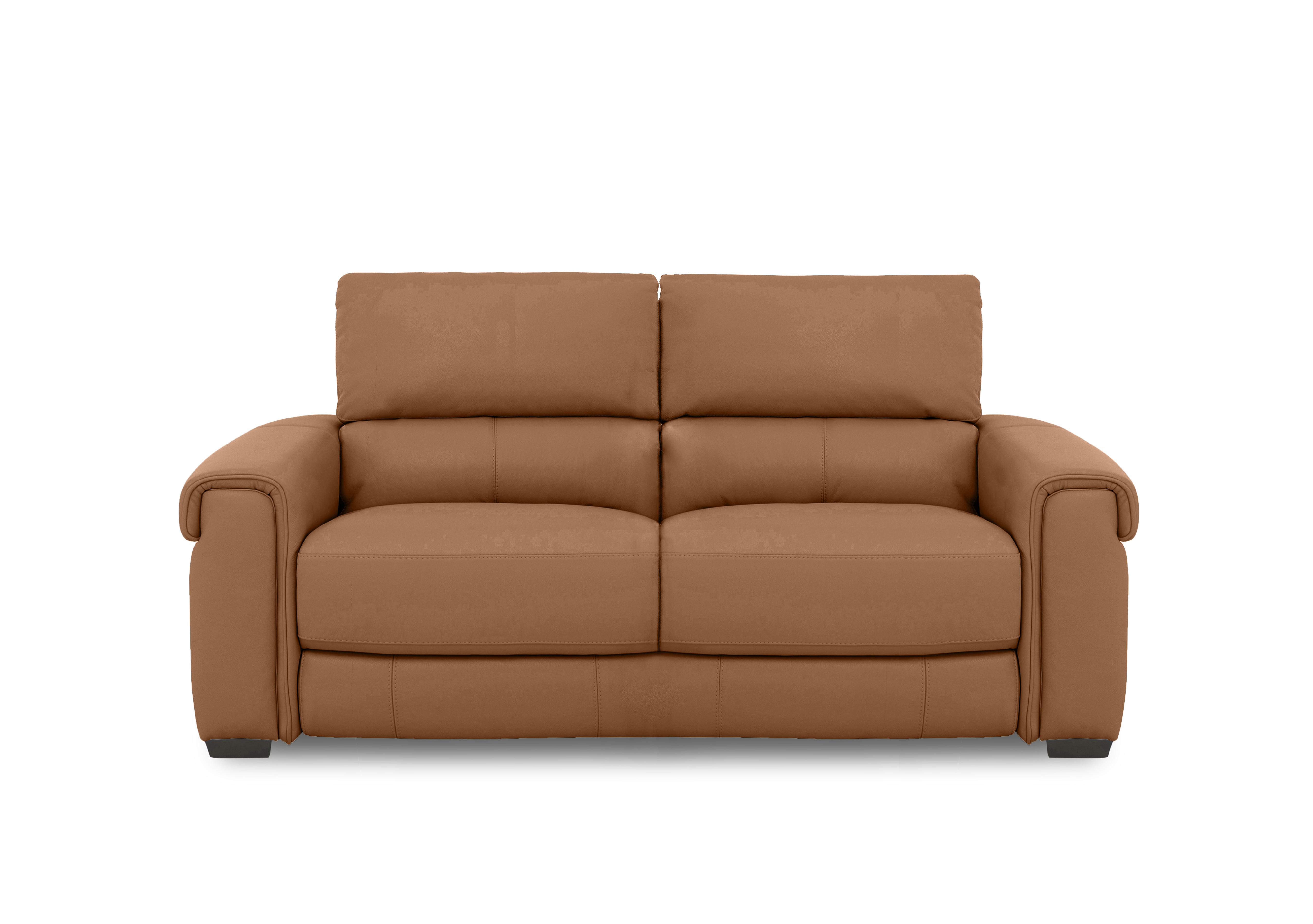 Nixon Leather 3 Seater Sofa in Hw-602b Pecan Brown on Furniture Village