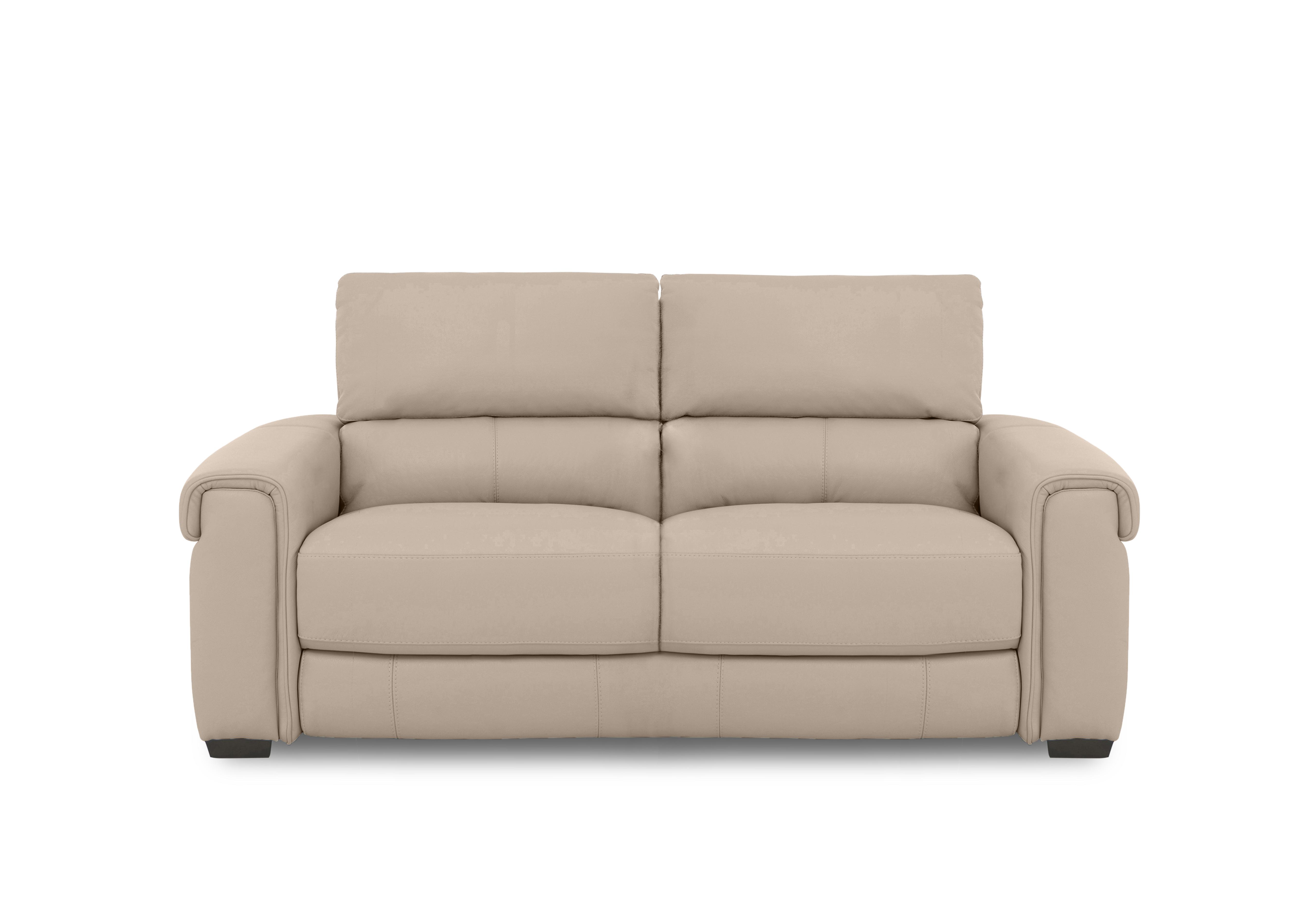 Nixon Leather 3 Seater Sofa in Nc-039c Pebble on Furniture Village