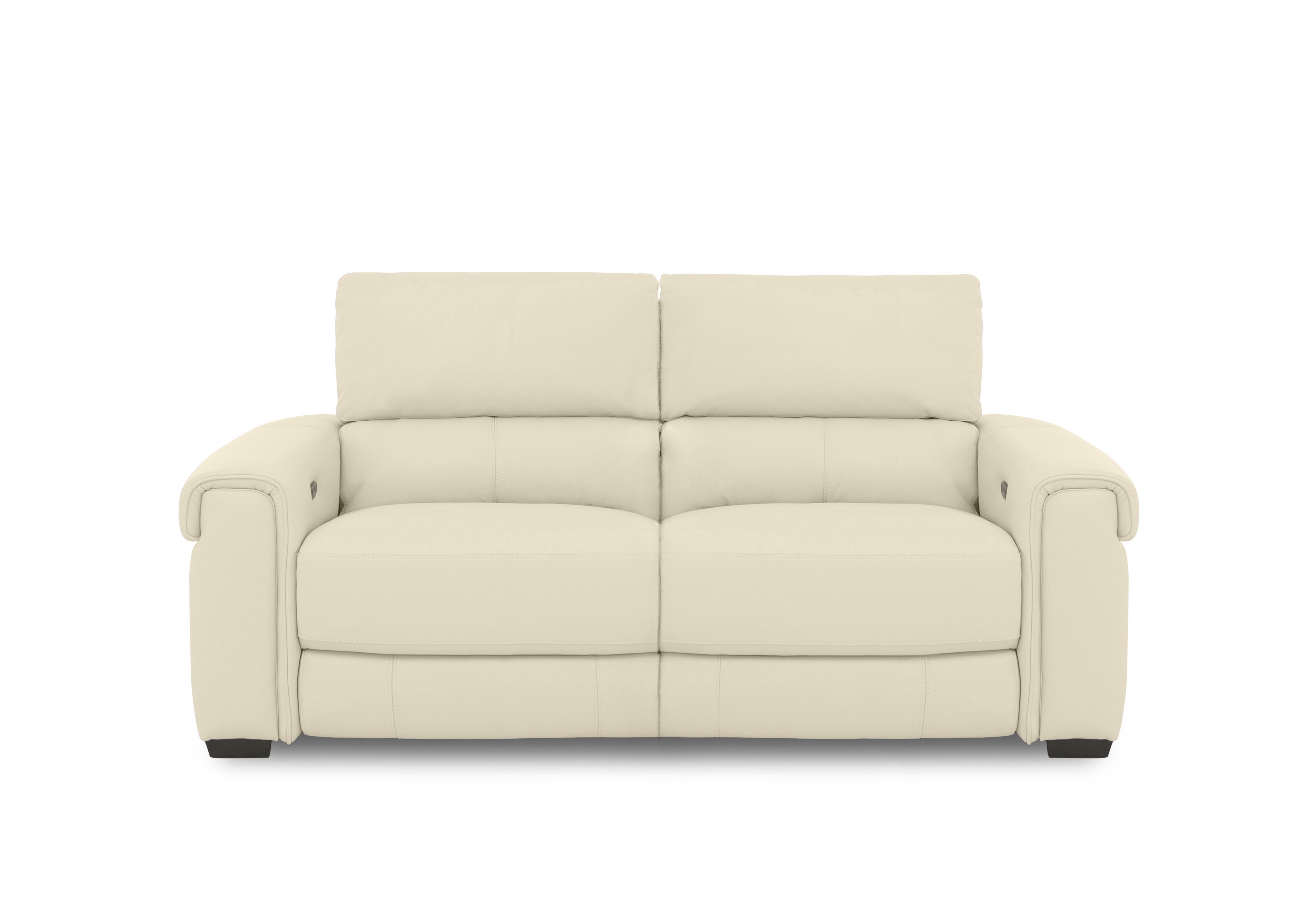 Nixon Leather 3 Seater Sofa in Nw-521e Frost on Furniture Village