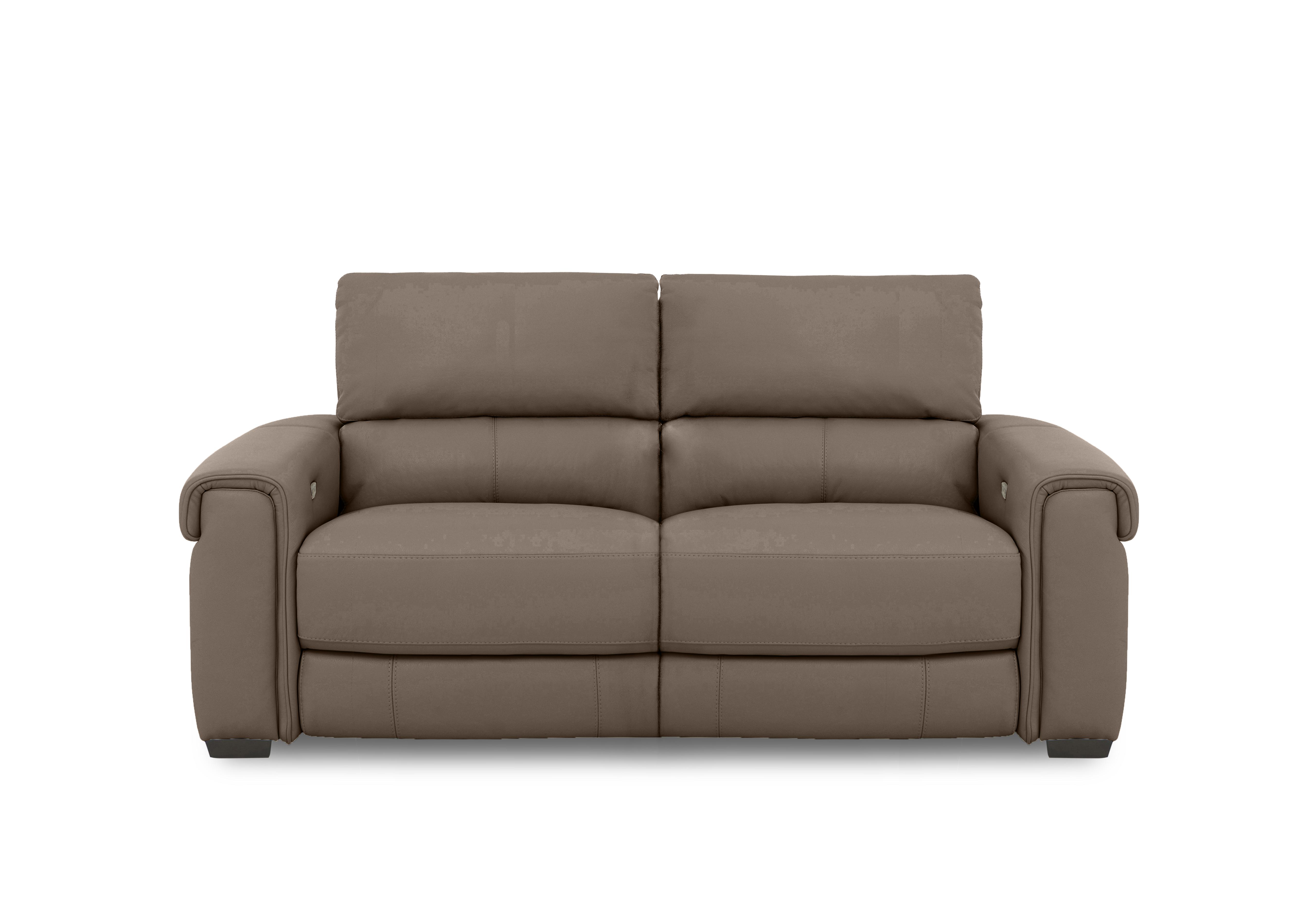 Nixon Leather 3 Seater Sofa in Nw-586e Fawn on Furniture Village