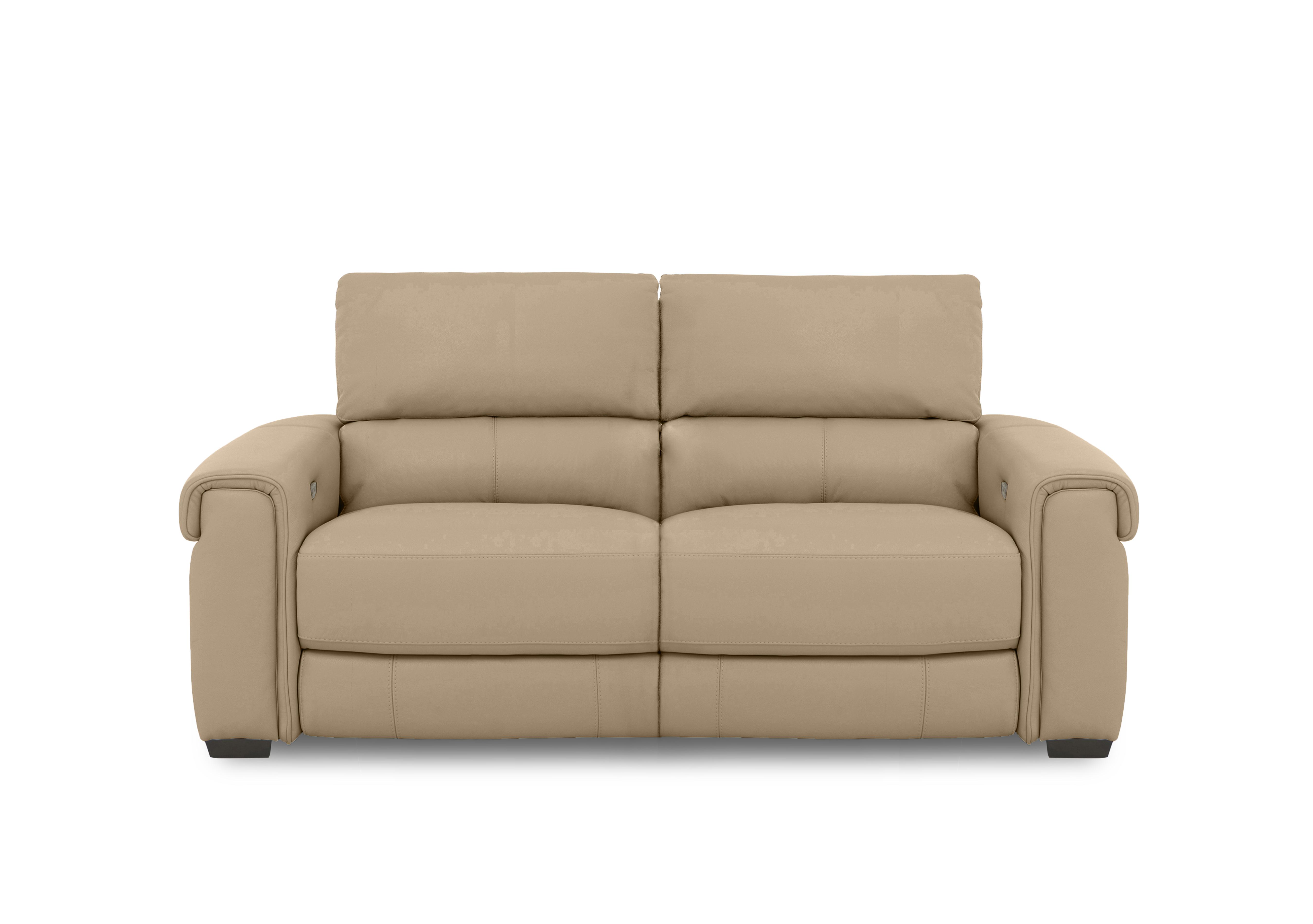 Nixon Leather 3 Seater Sofa in Nw-8475 Nude on Furniture Village