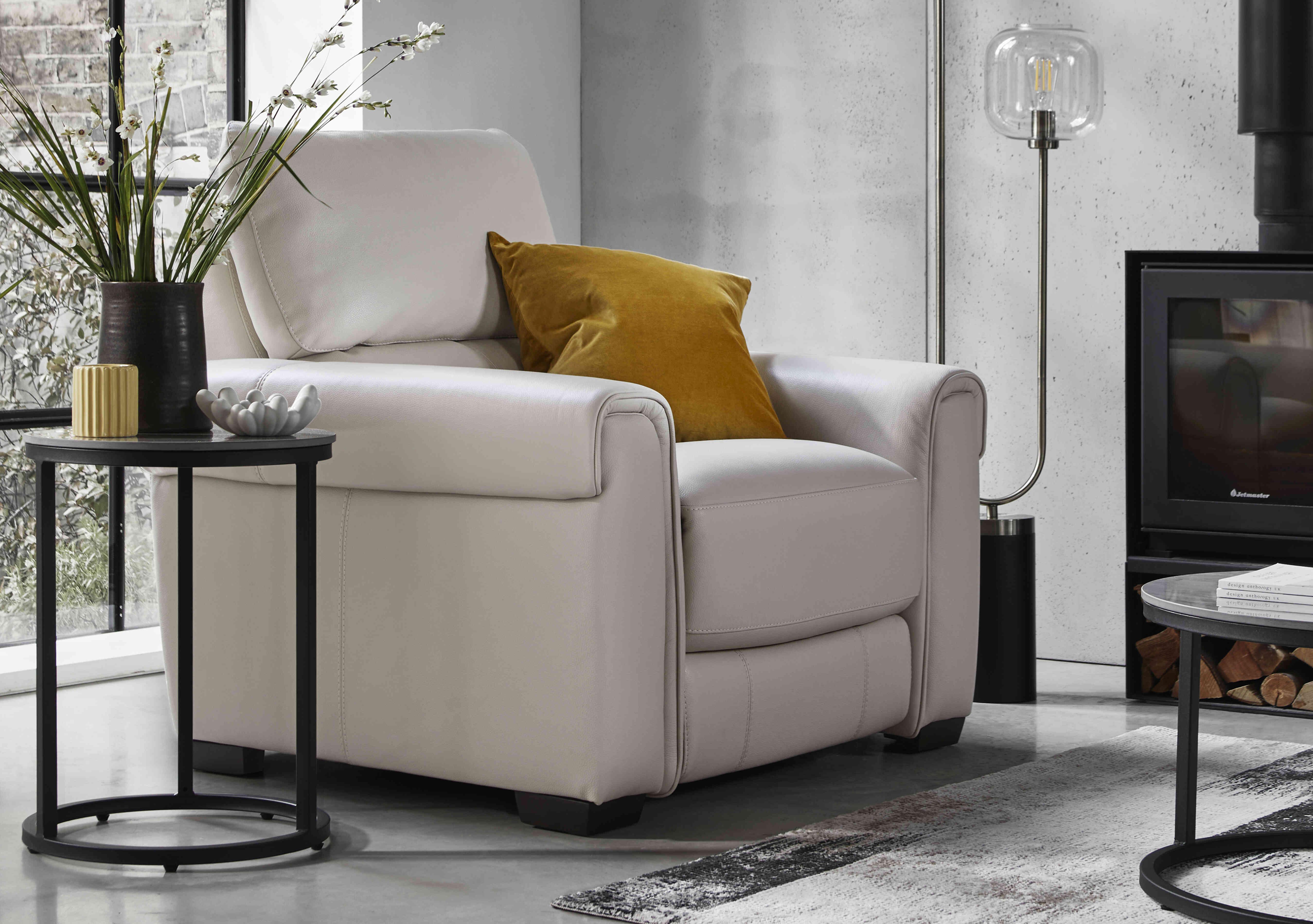 Nixon Leather Chair in  on Furniture Village