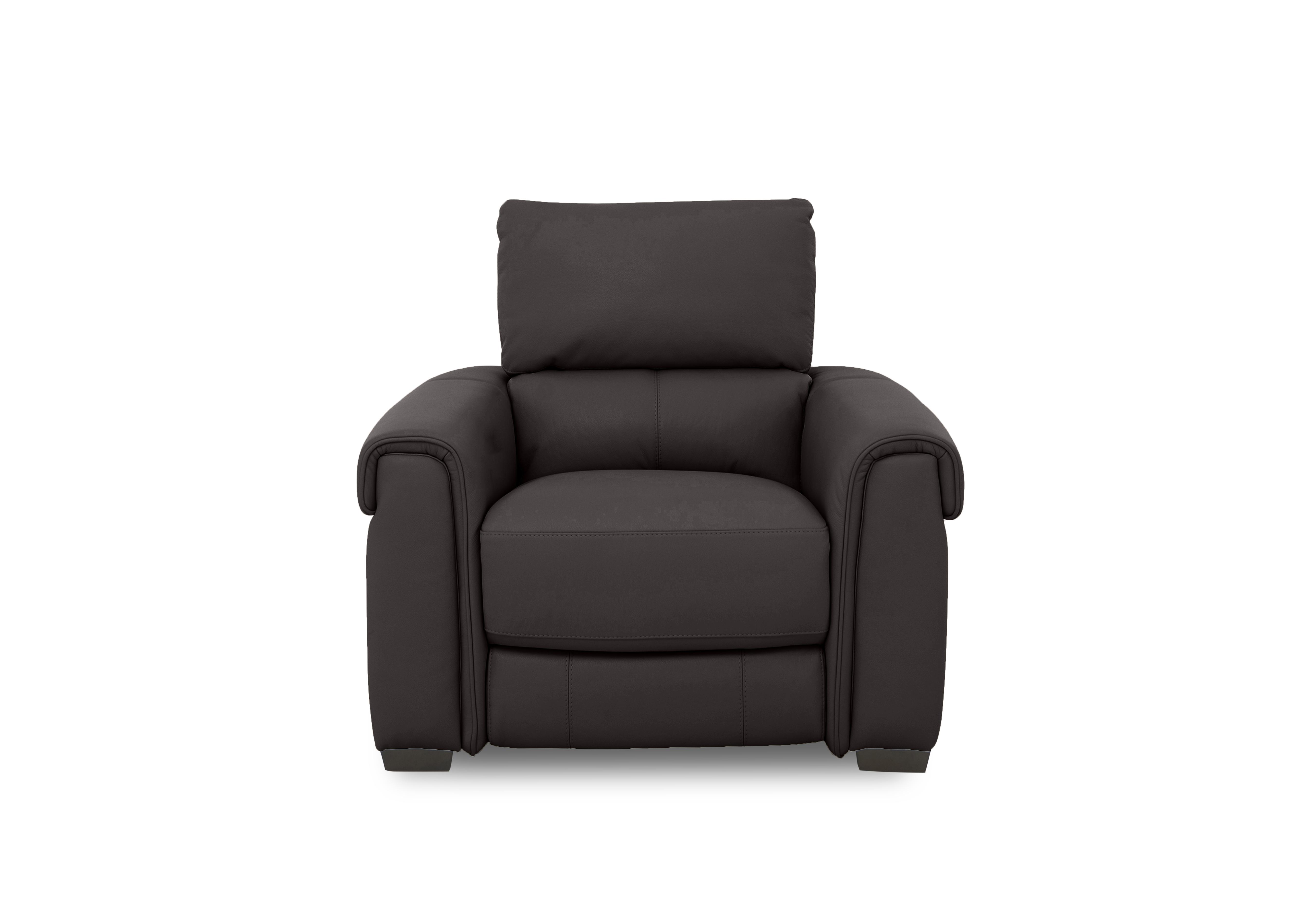 Nixon Leather Chair in An-727b Dark Brown on Furniture Village