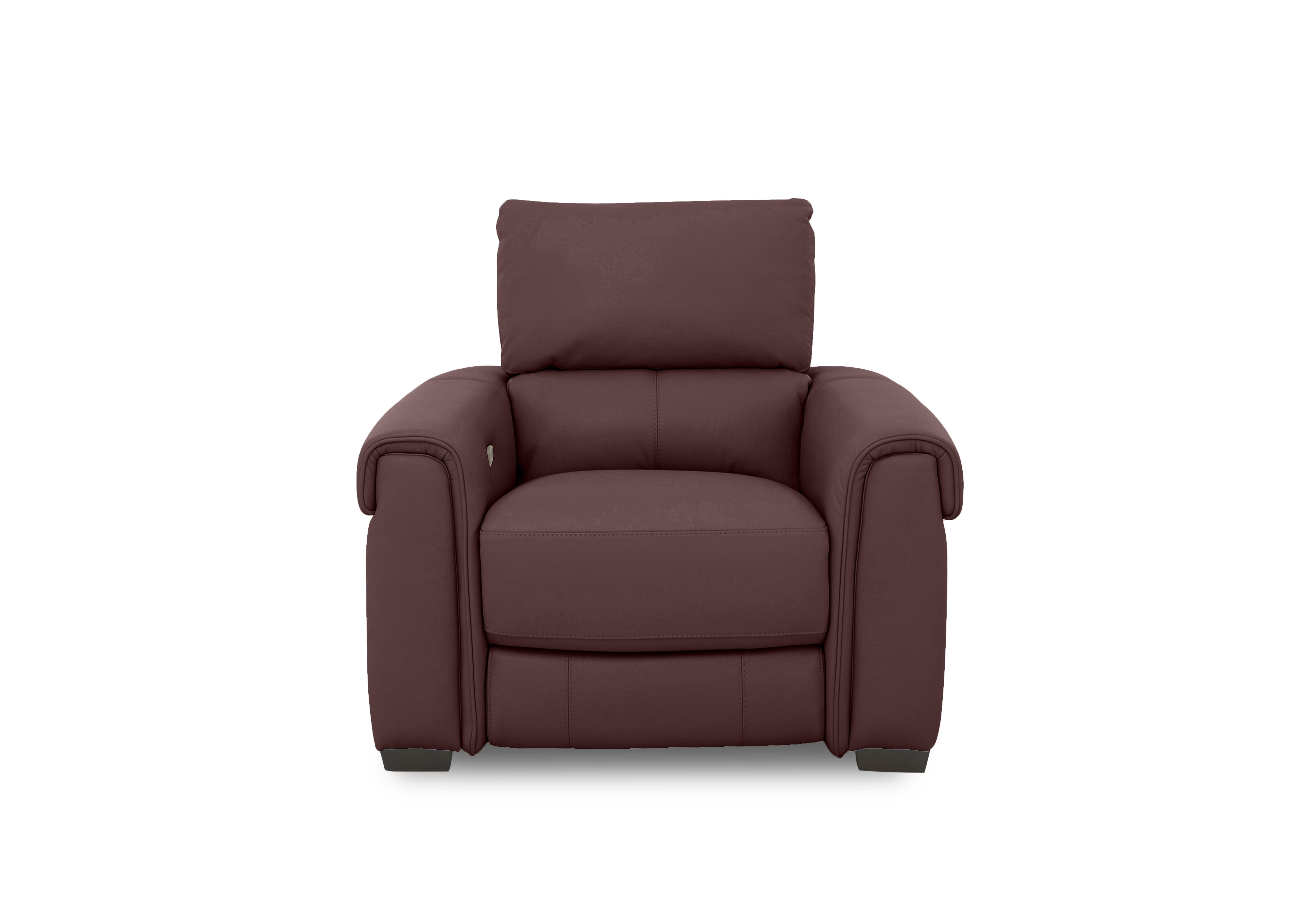 Nixon Leather Chair in An-751b Burgundy on Furniture Village