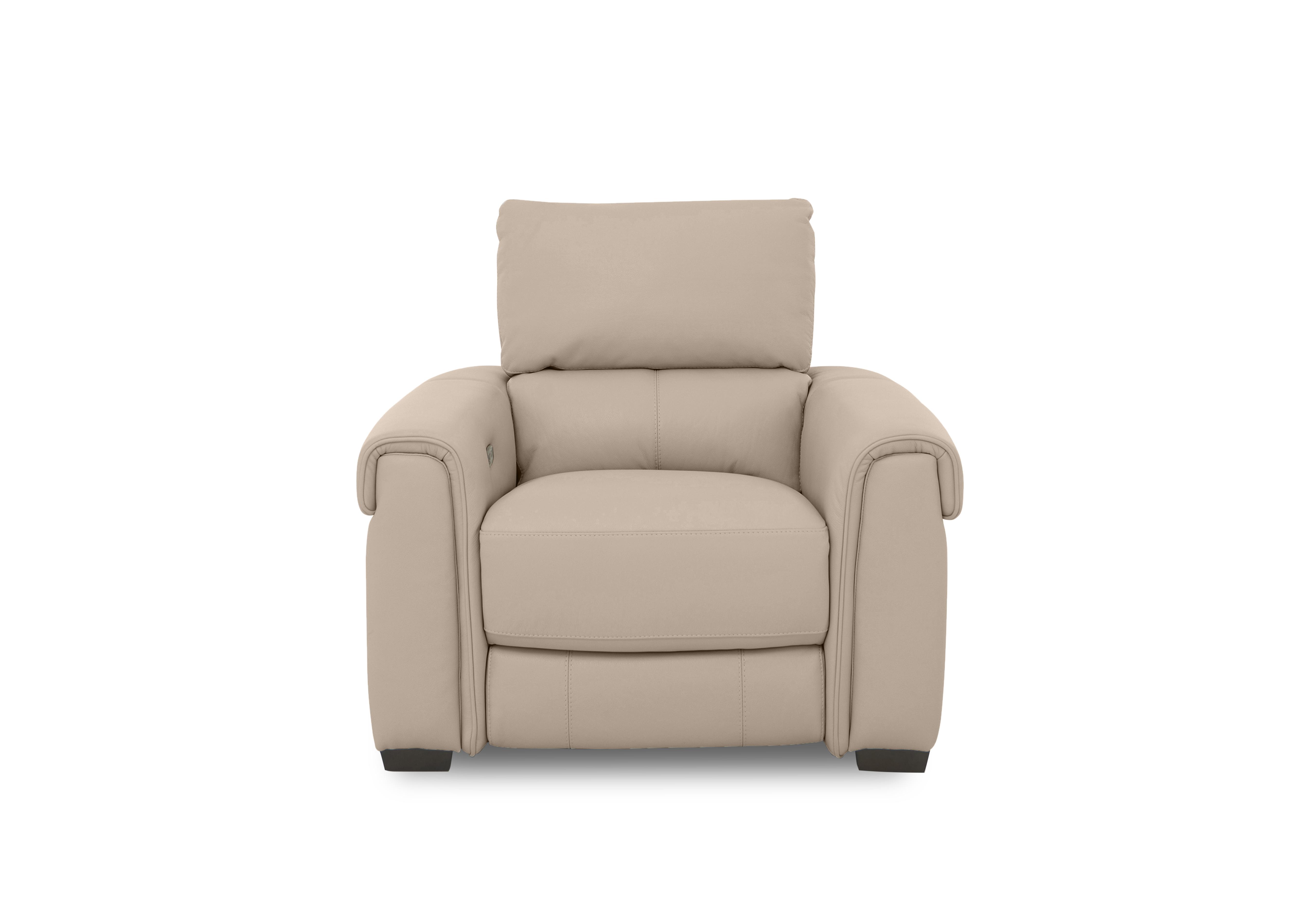Nixon Leather Chair in Bv-039c Pebble on Furniture Village