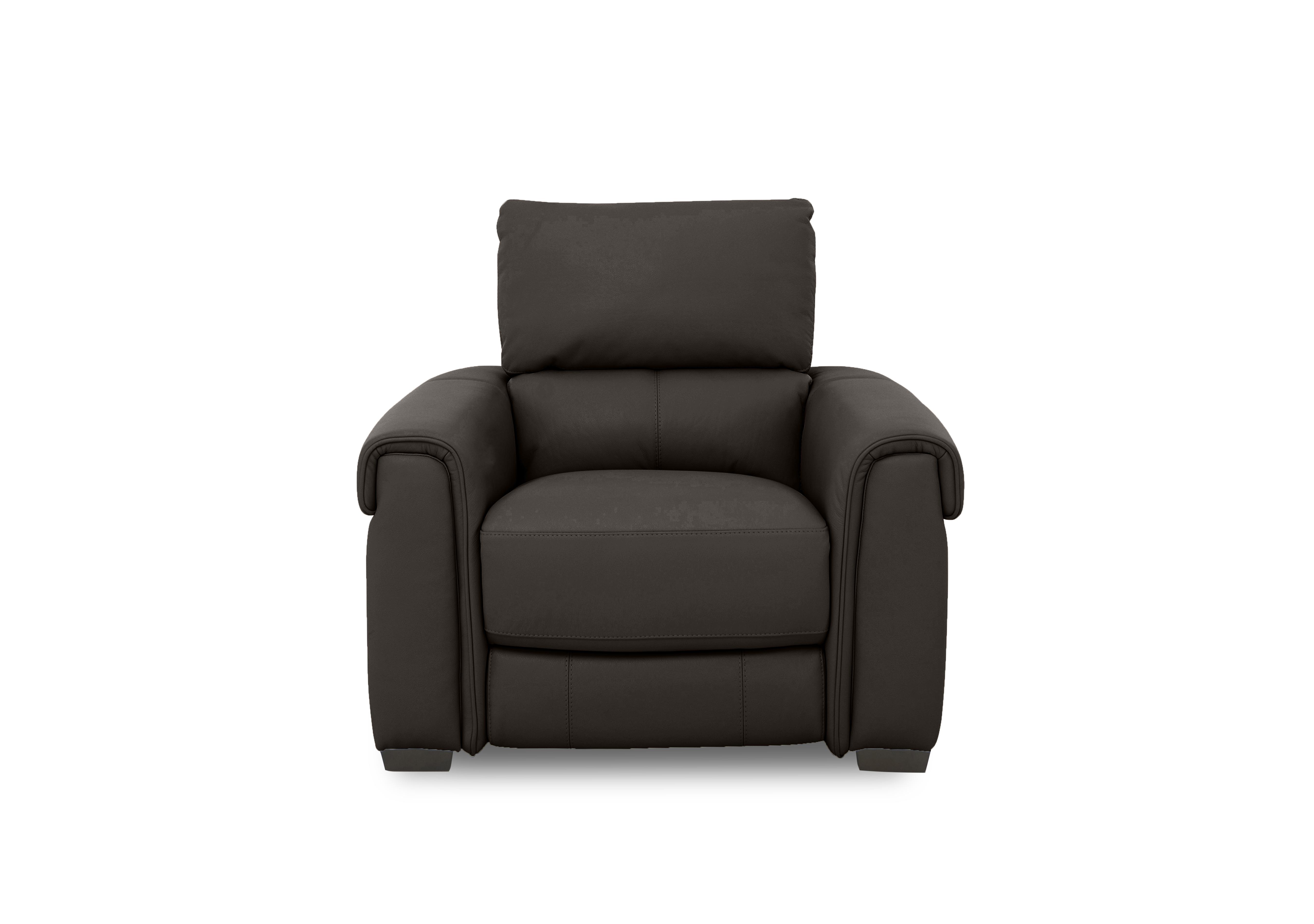 Nixon Leather Chair in Bv-1748 Dark Chocolate on Furniture Village