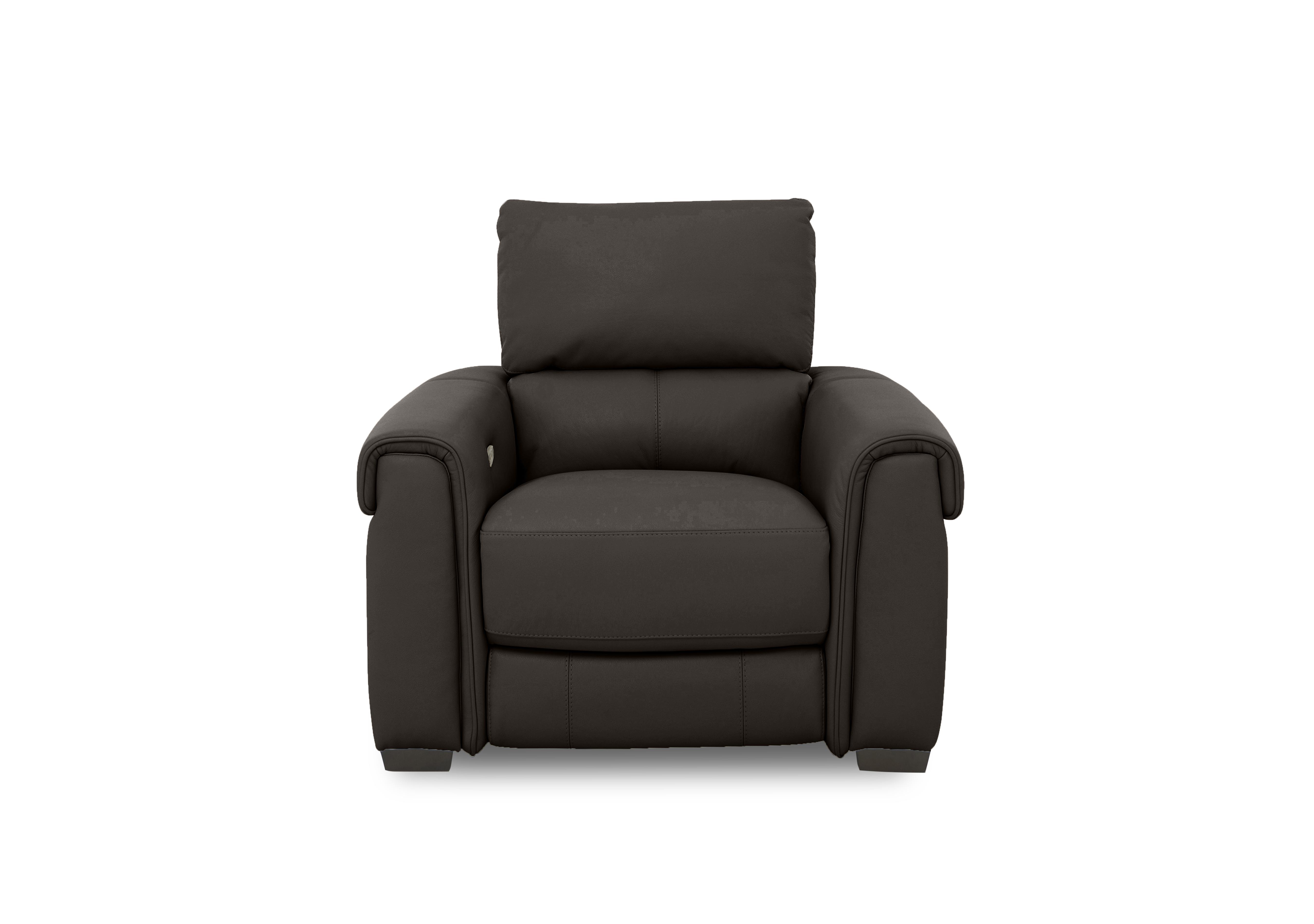 Nixon Leather Chair in Bv-1748 Dark Chocolate on Furniture Village