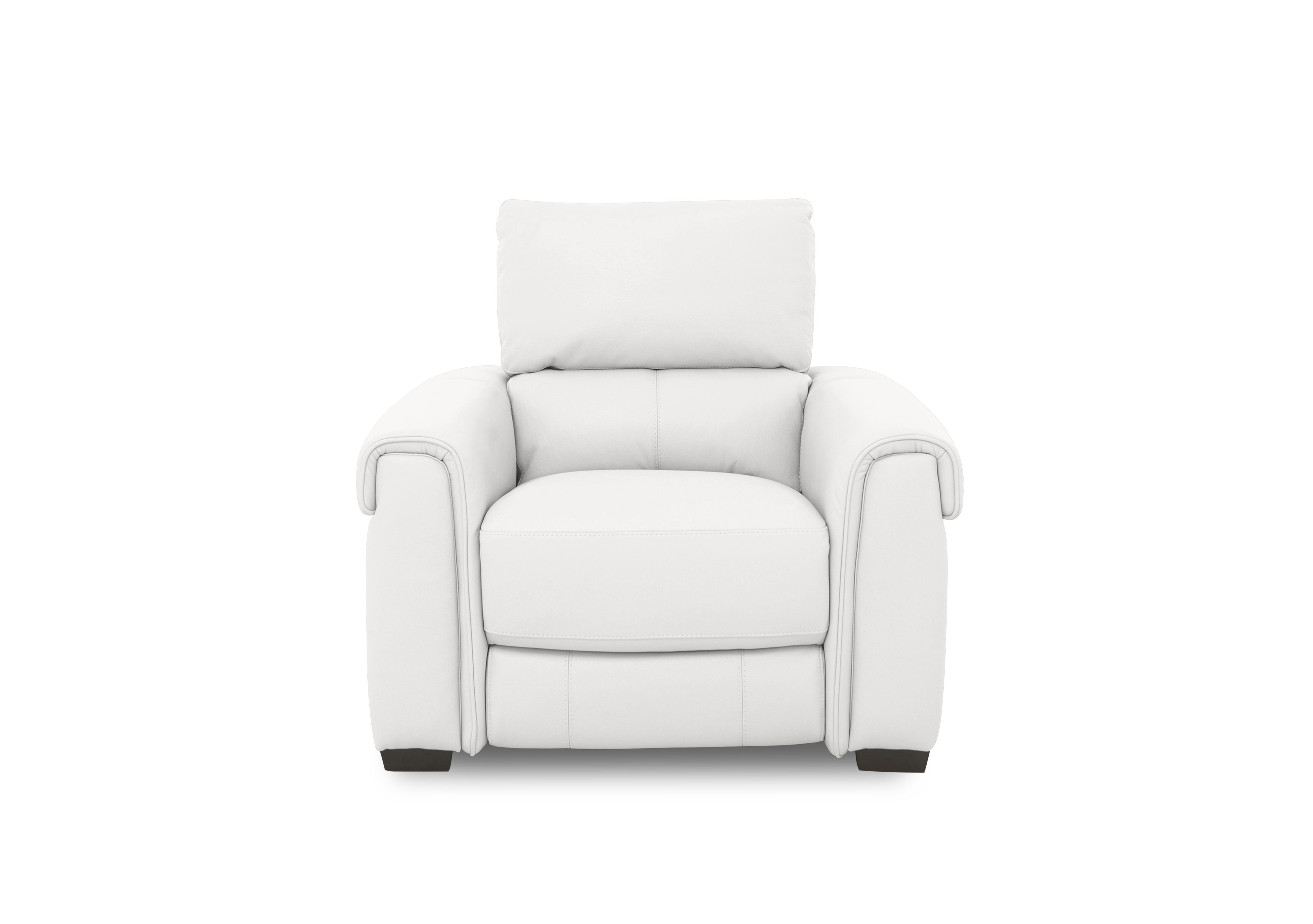 Nixon Leather Chair in Bv-744d Star White on Furniture Village