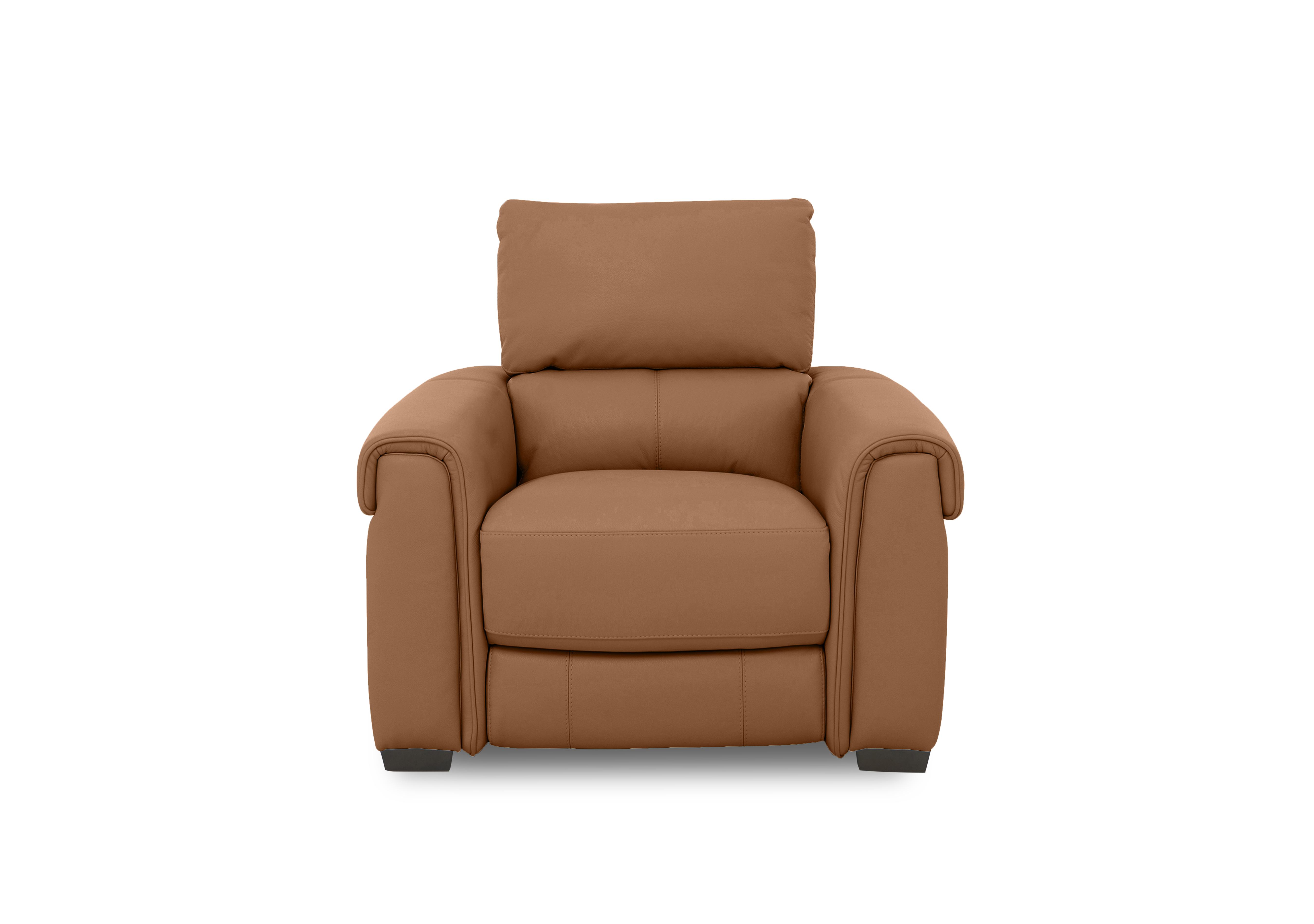 Nixon Leather Chair in Nc-334e Pecan Brown on Furniture Village