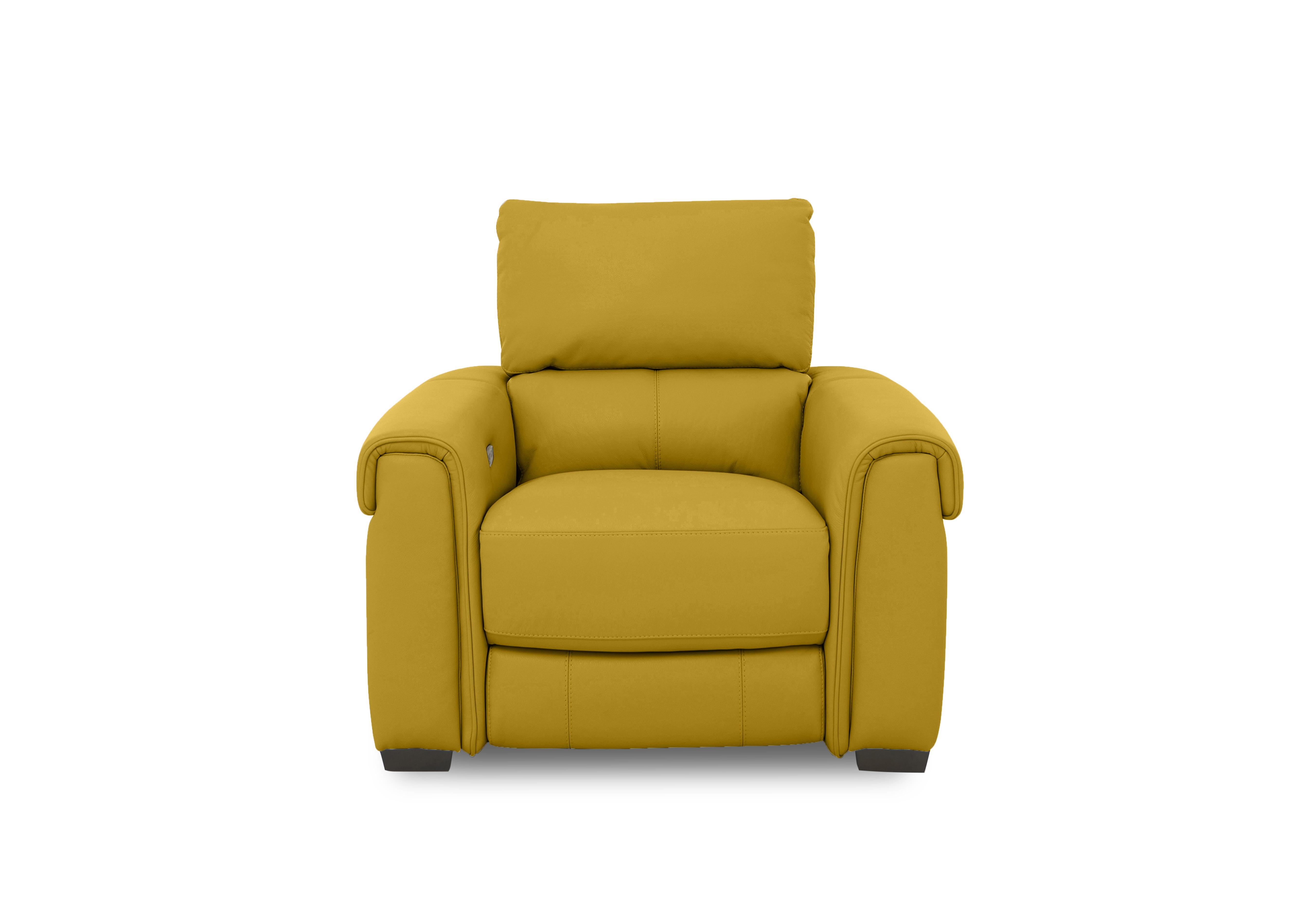 Nixon Leather Chair in Nw-663e Yellow on Furniture Village