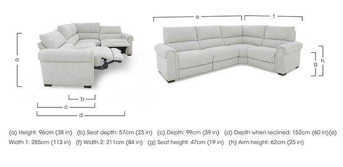 Nixon Fabric Corner Sofa in  on Furniture Village