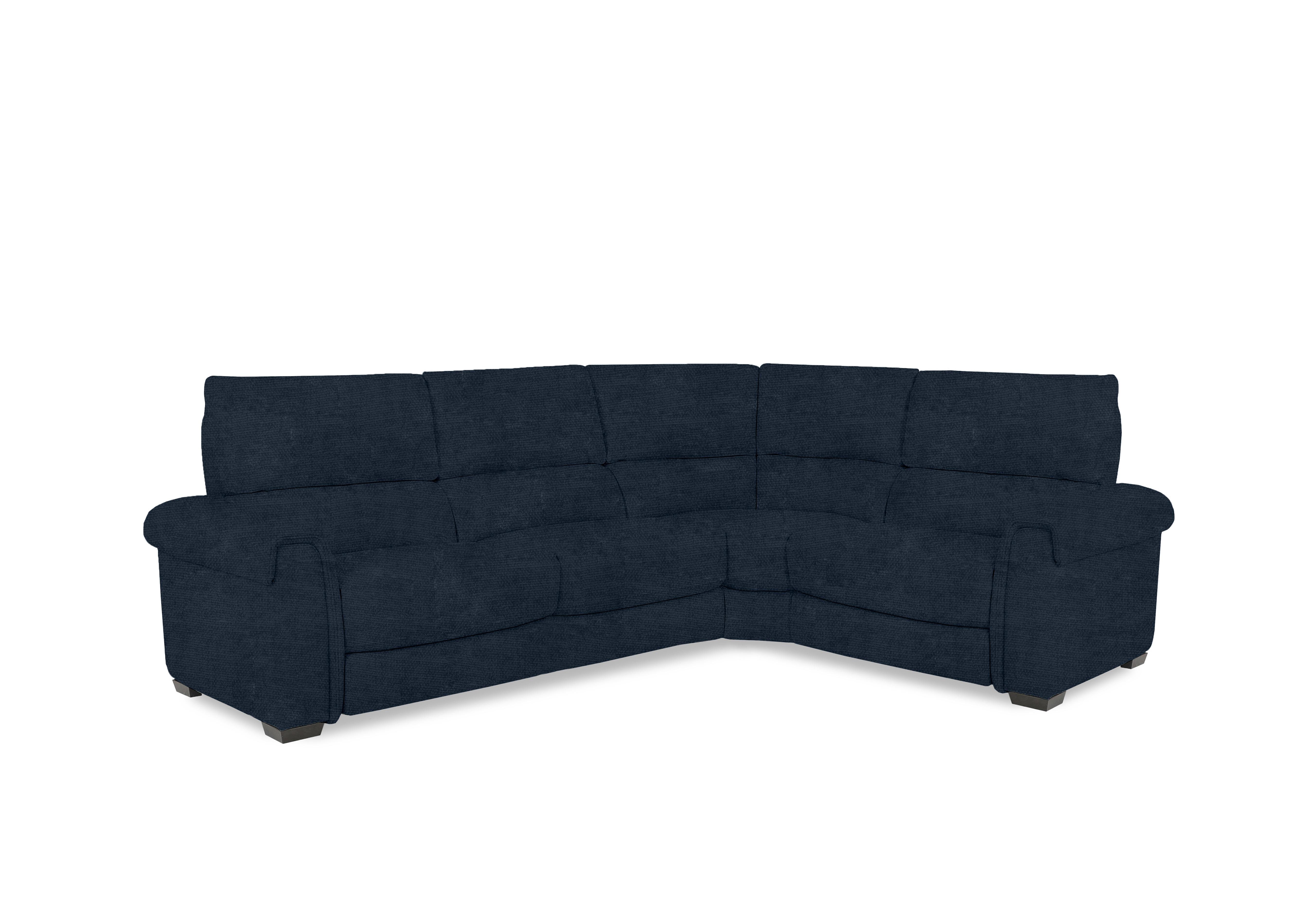 Nixon Fabric Corner Sofa in Fab-Coe-R304 Navy Blue on Furniture Village
