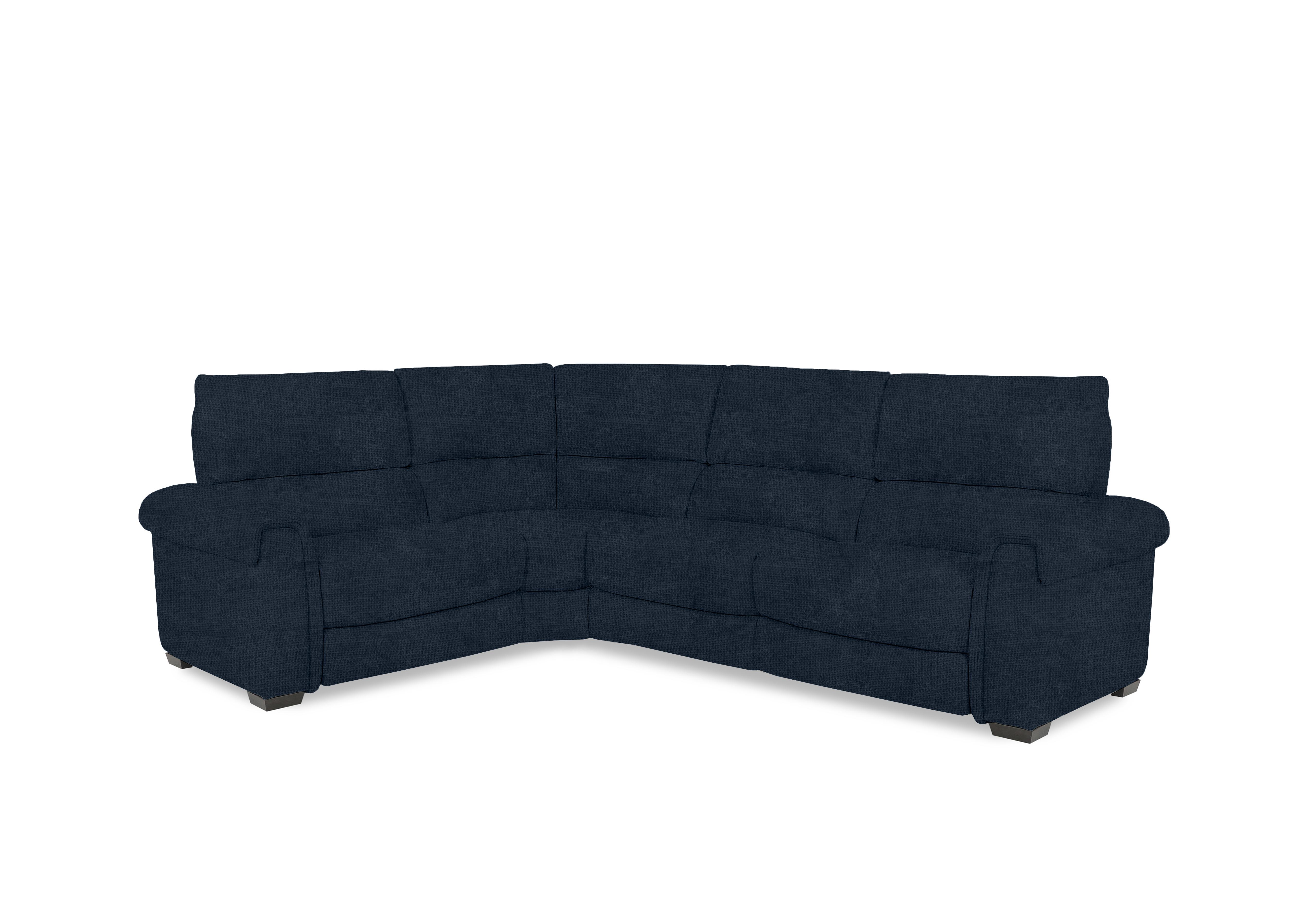 Nixon Fabric Corner Sofa in Fab-Coe-R304 Navy Blue on Furniture Village