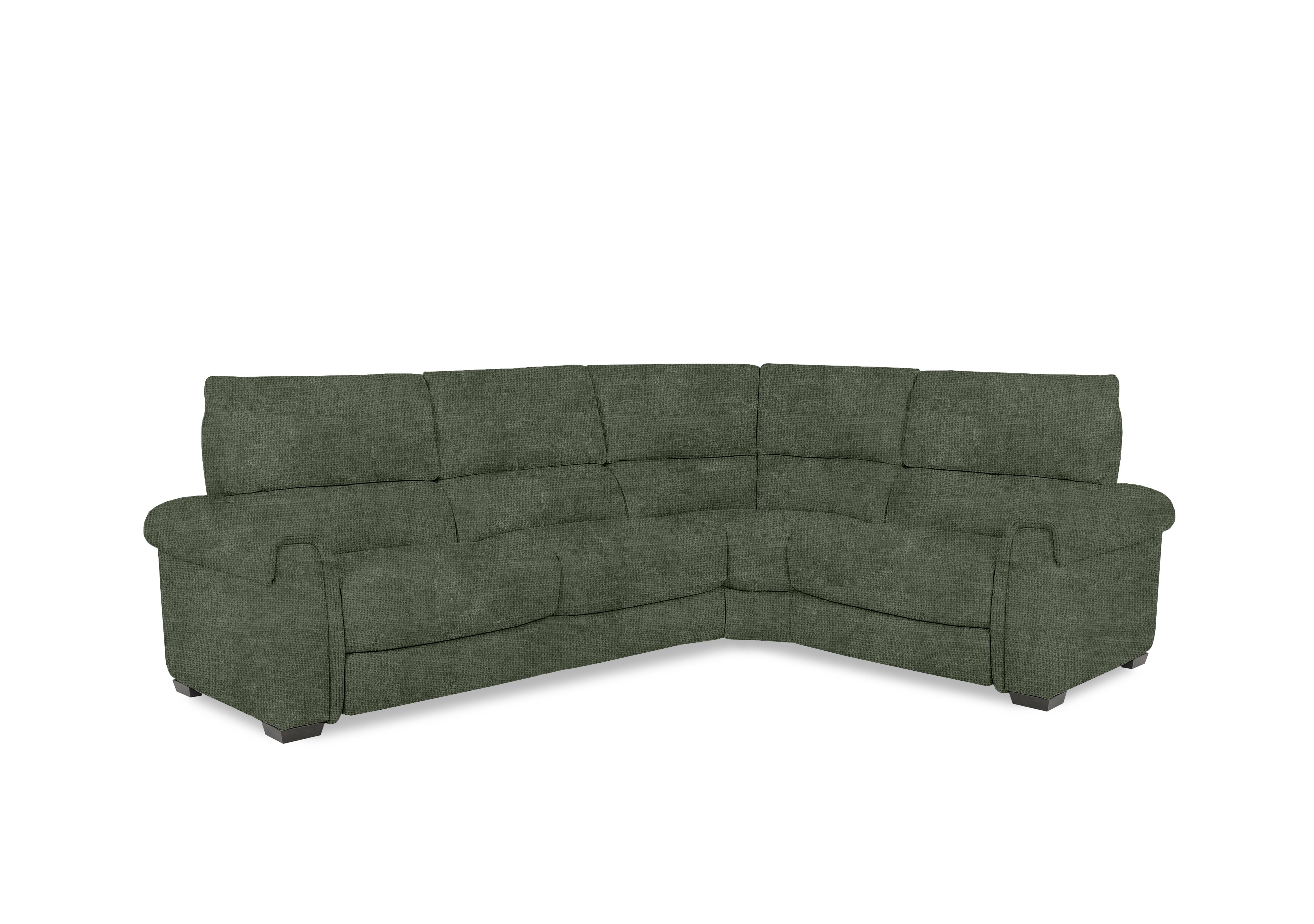 Nixon Fabric Corner Sofa in Fab-Coe-R801 Olive Green on Furniture Village
