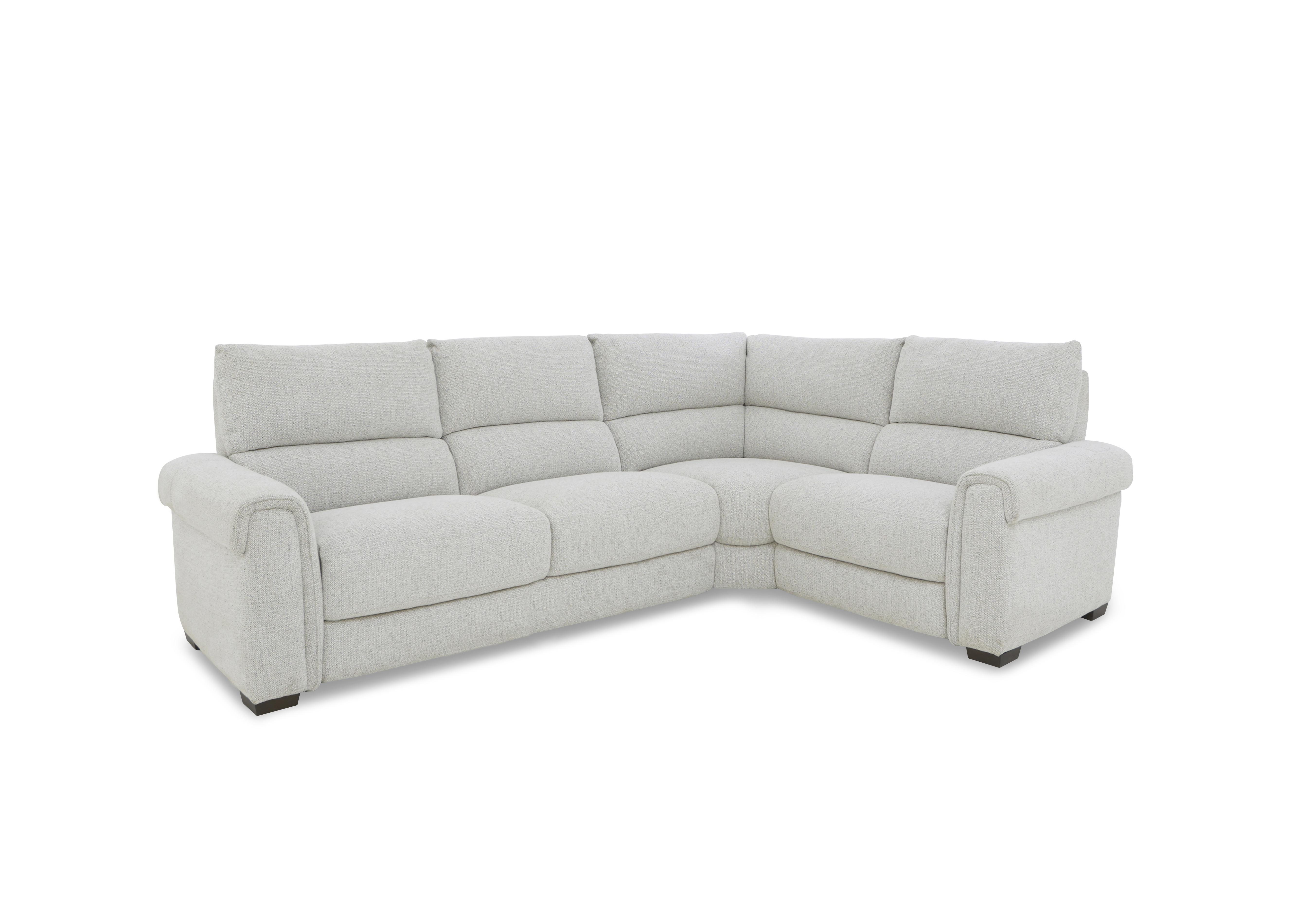 Nixon Fabric Corner Sofa in Fab-Mil-R104 Oyster on Furniture Village