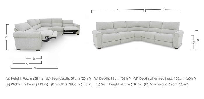 Nixon Fabric Large Corner Sofa in  on Furniture Village