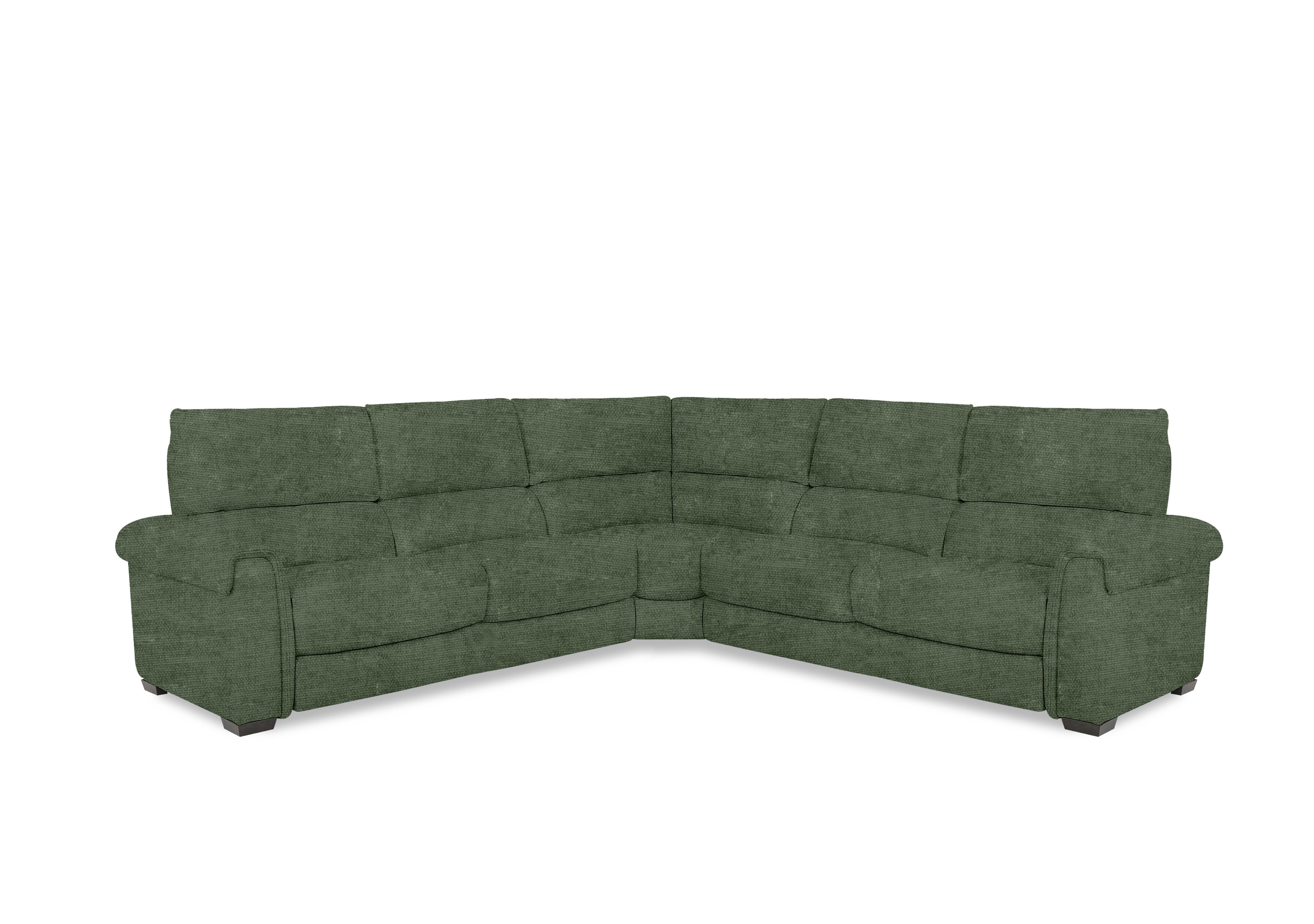 Nixon Fabric Large Corner Sofa in Fab-Coe-R801 Olive Green on Furniture Village