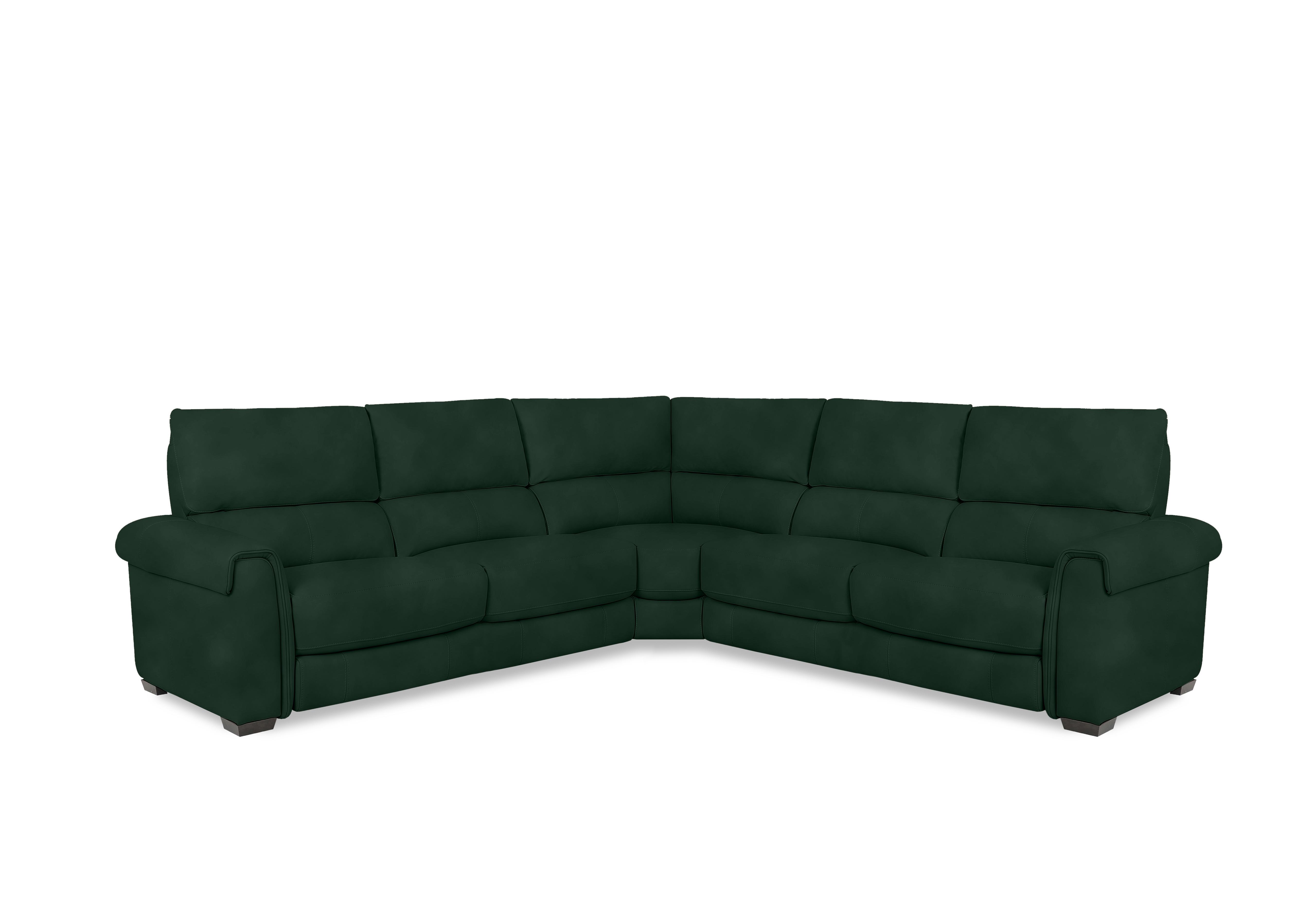 Nixon Fabric Large Corner Sofa in Sfa-Pey-R11 Dark Green on Furniture Village