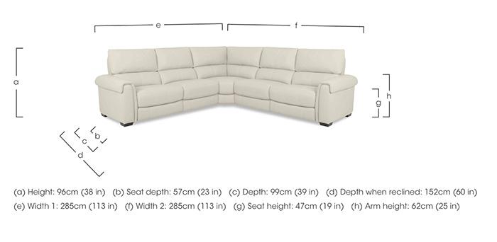 Nixon Leather Large Corner Sofa in  on Furniture Village