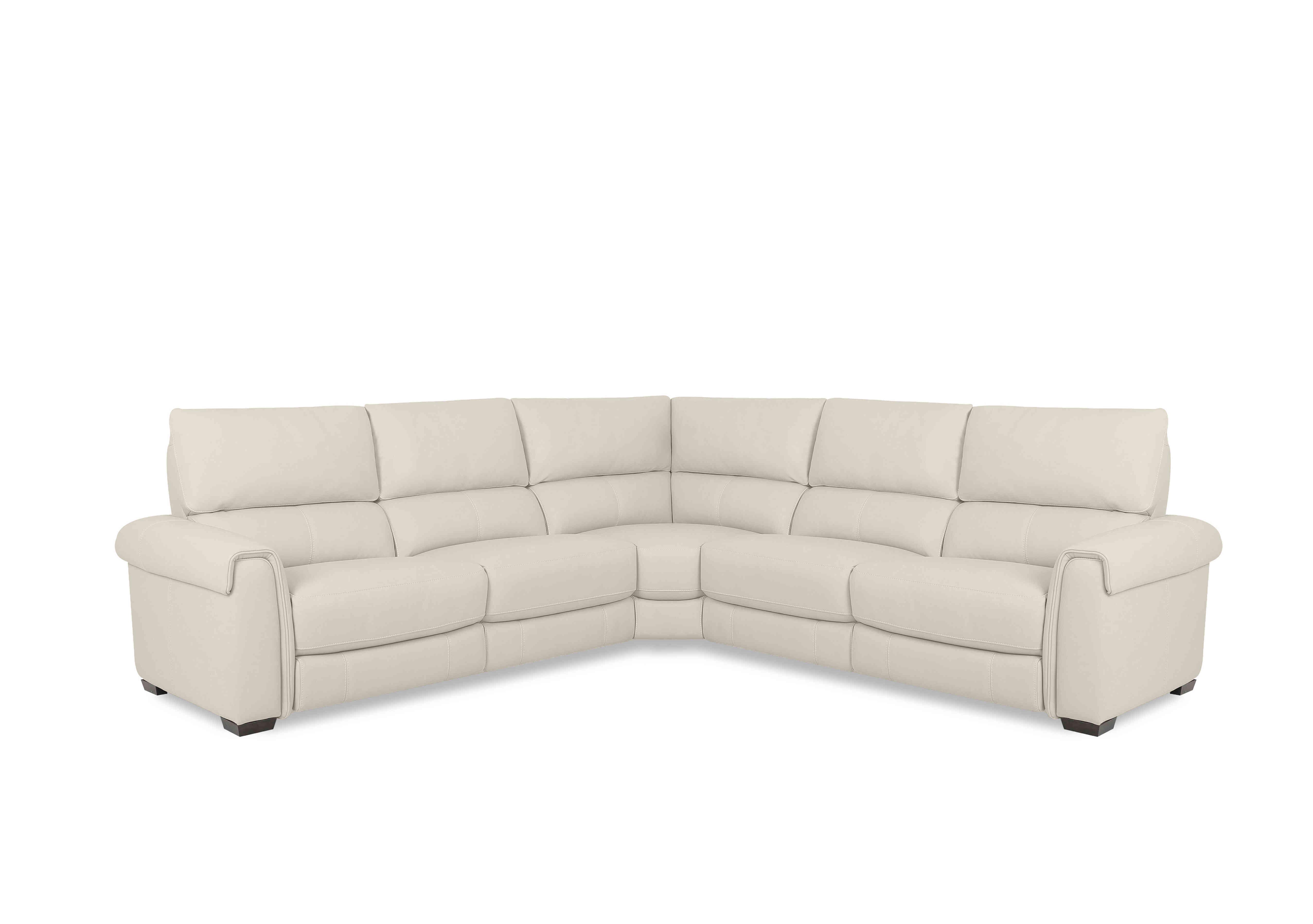 Nixon Leather Large Corner Sofa in Nc-156e Frost on Furniture Village