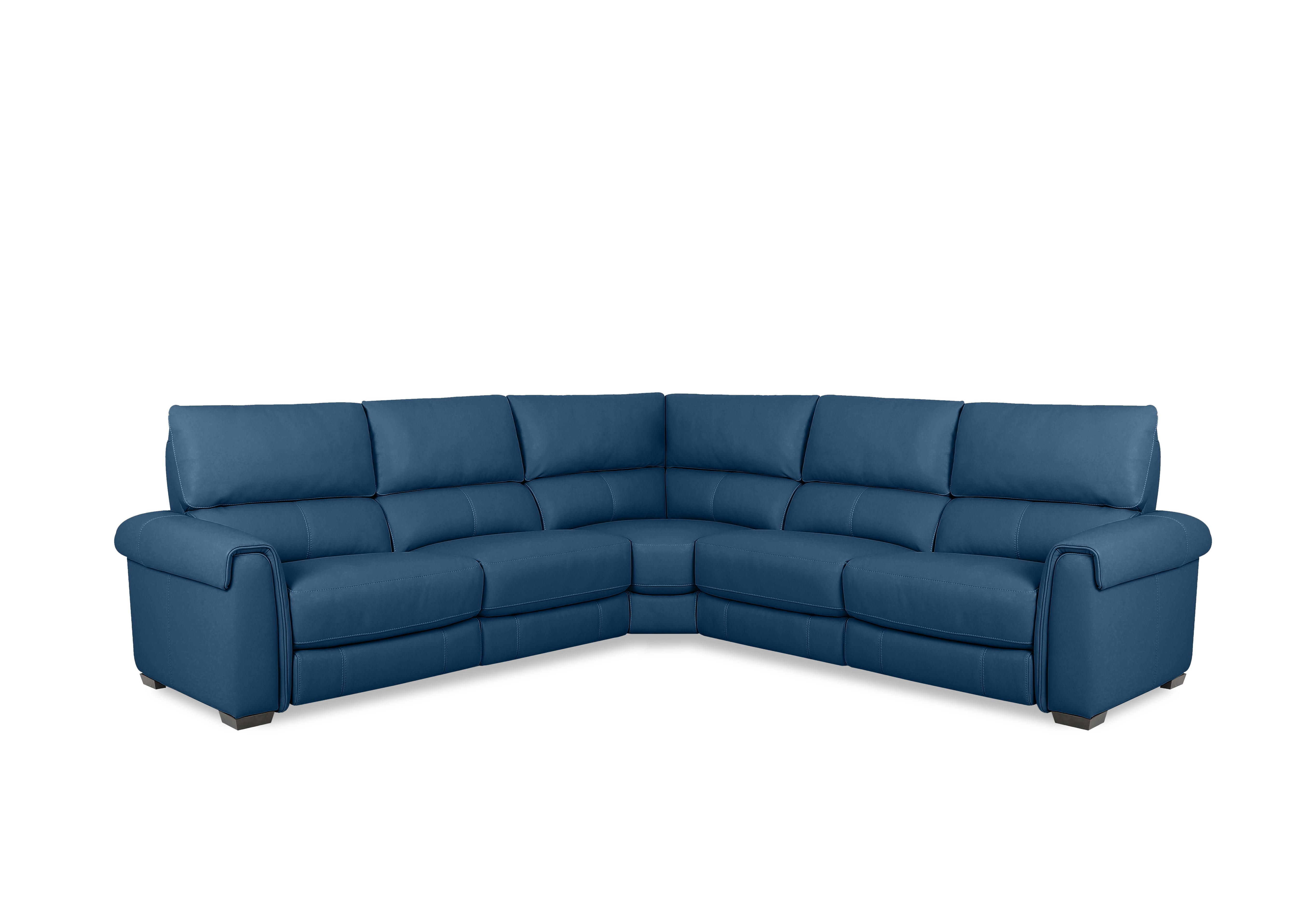 Nixon Leather Large Corner Sofa in Nc-284e Carribean Sea on Furniture Village