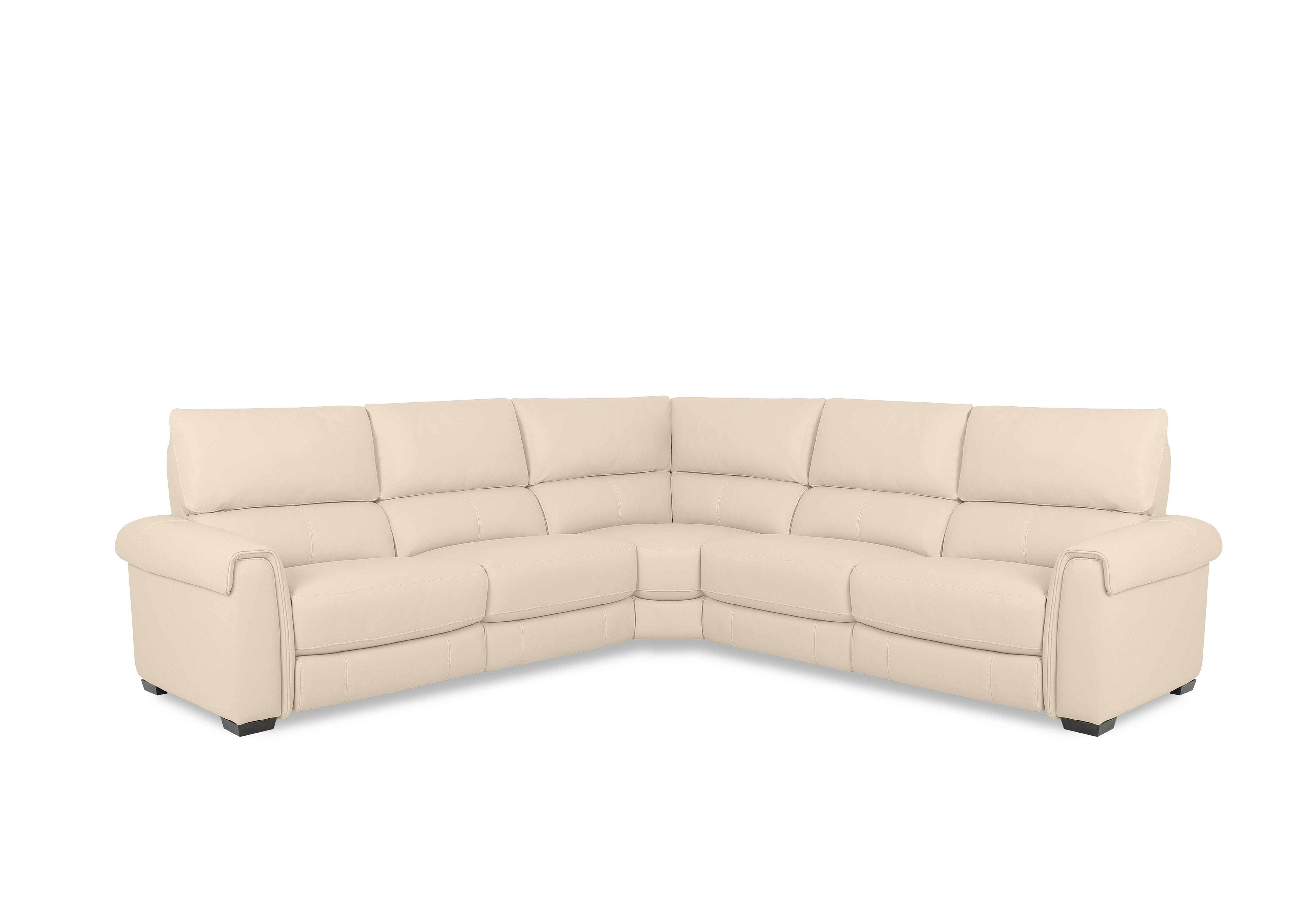 Nixon Leather Large Corner Sofa in Nw-521e Frost on Furniture Village