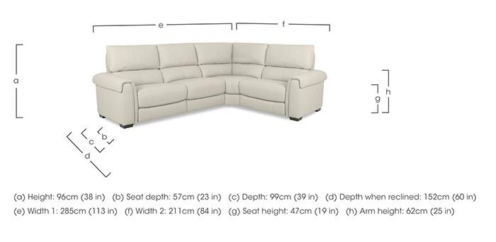 Nixon Leather Corner Sofa in  on Furniture Village