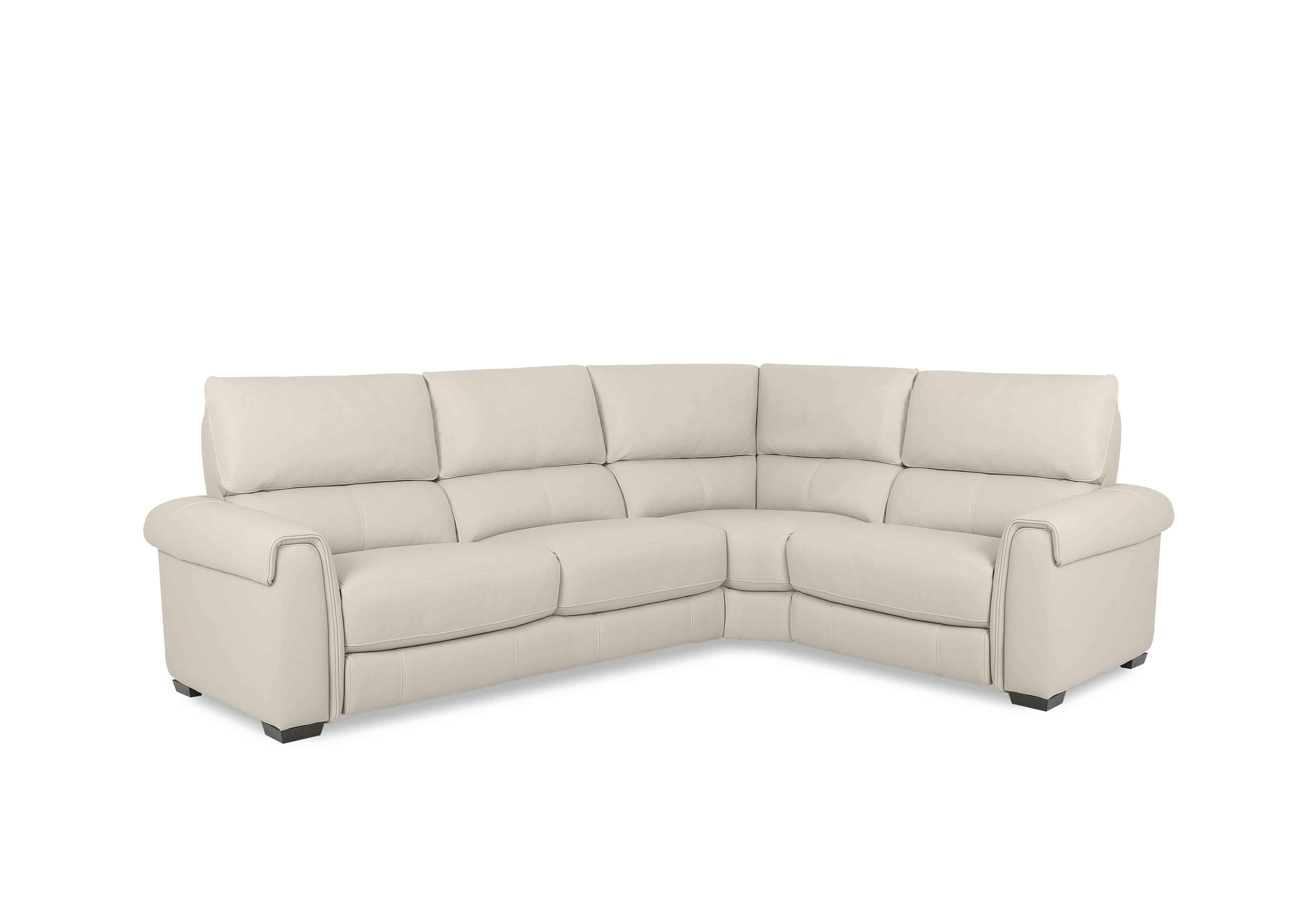 Nixon Leather Corner Sofa in Bv-156e Frost on Furniture Village