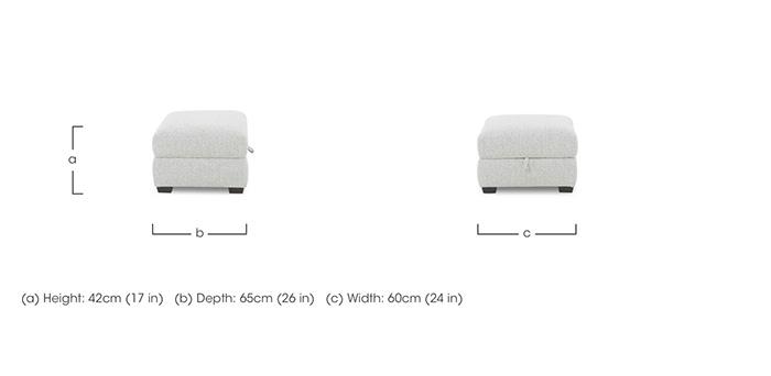 Nixon Fabric Storage Footstool in  on Furniture Village