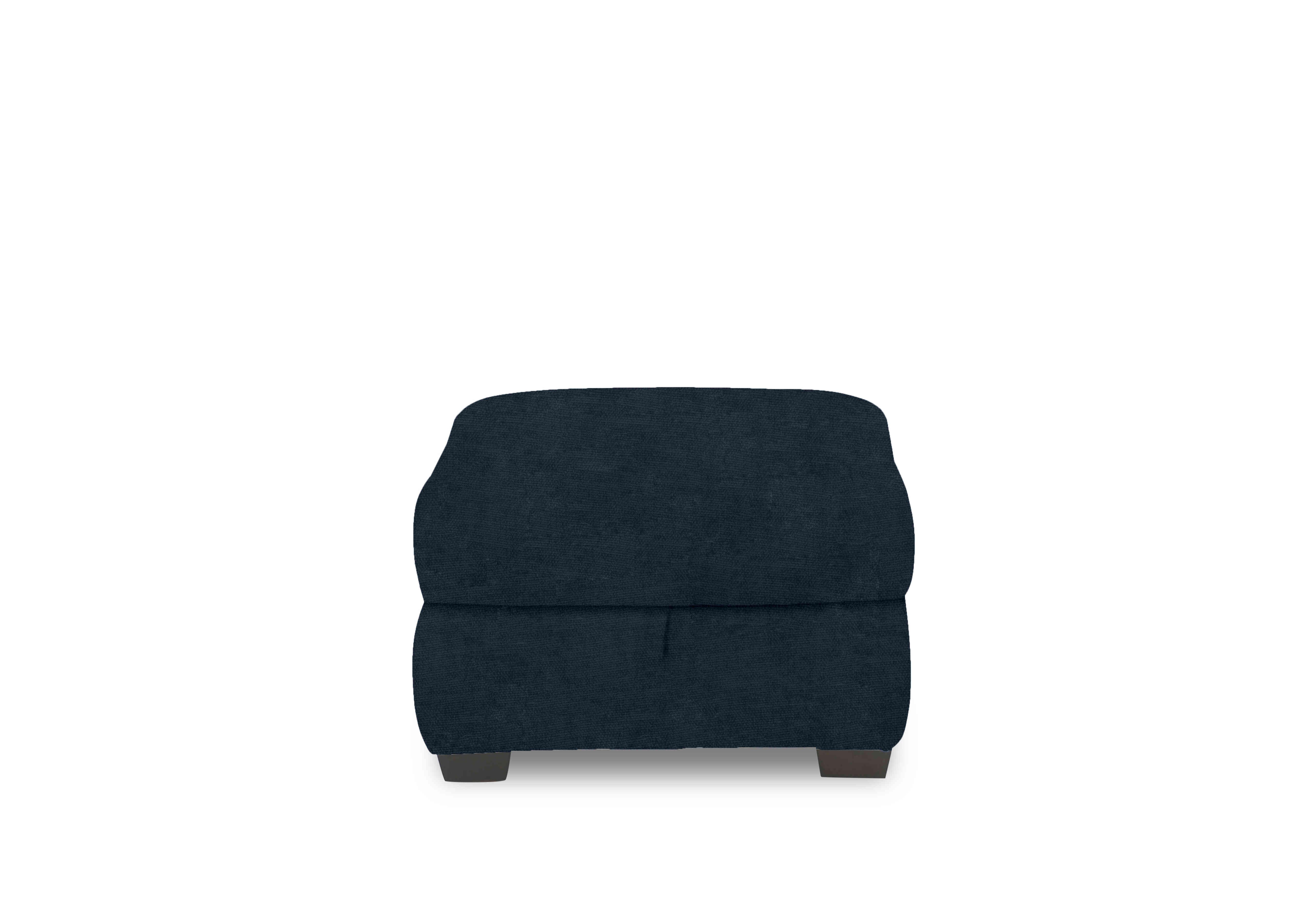 Nixon Fabric Storage Footstool in Fab-Coe-R304 Navy Blue on Furniture Village