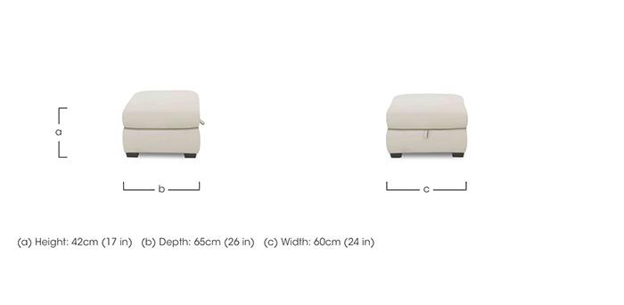 Nixon Leather Storage Footstool in  on Furniture Village