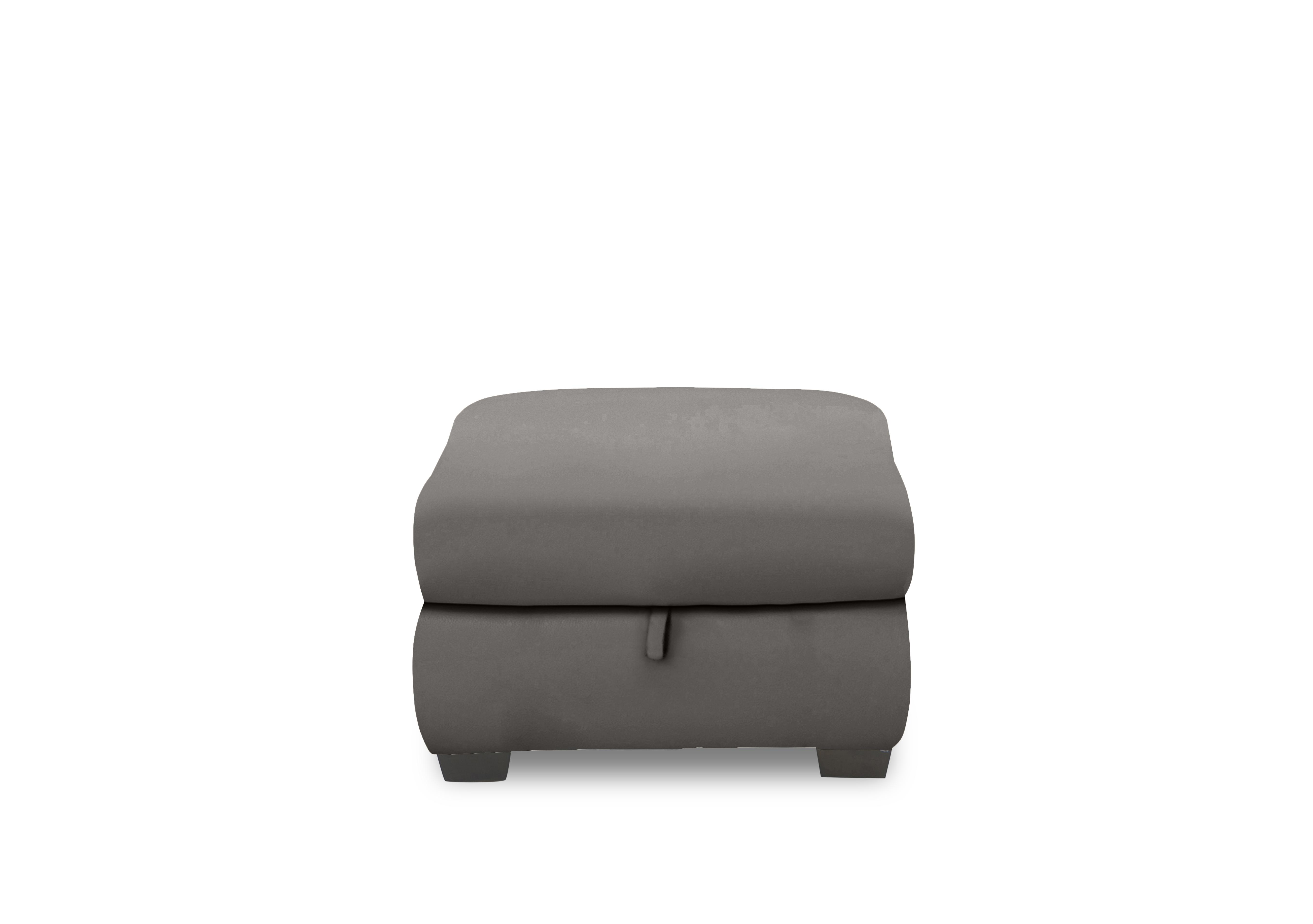 Nixon Leather Storage Footstool in Bv-042e Elephant on Furniture Village
